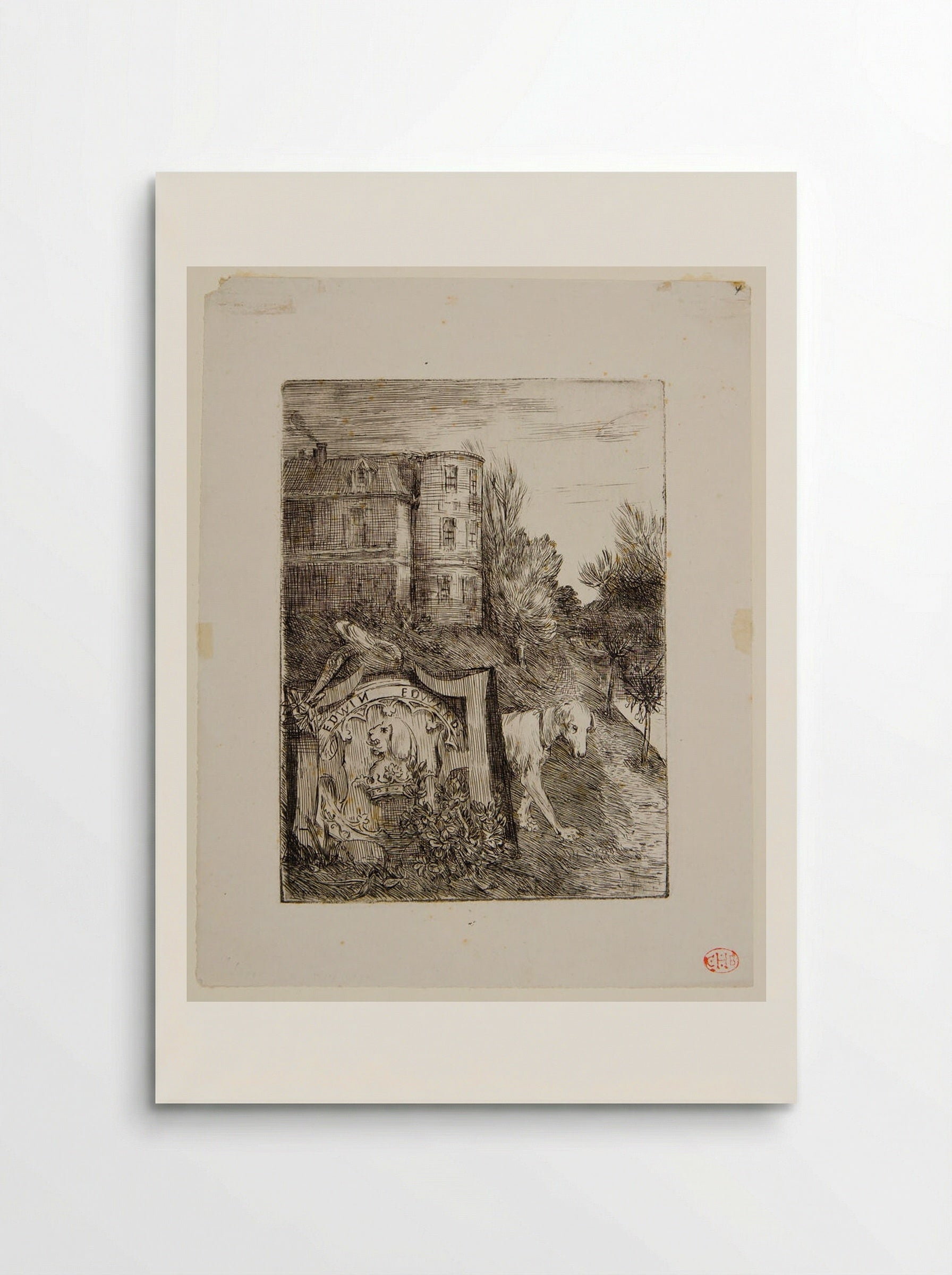 Ex-libris Edwin Edwards - Alphonse Legros - Poster