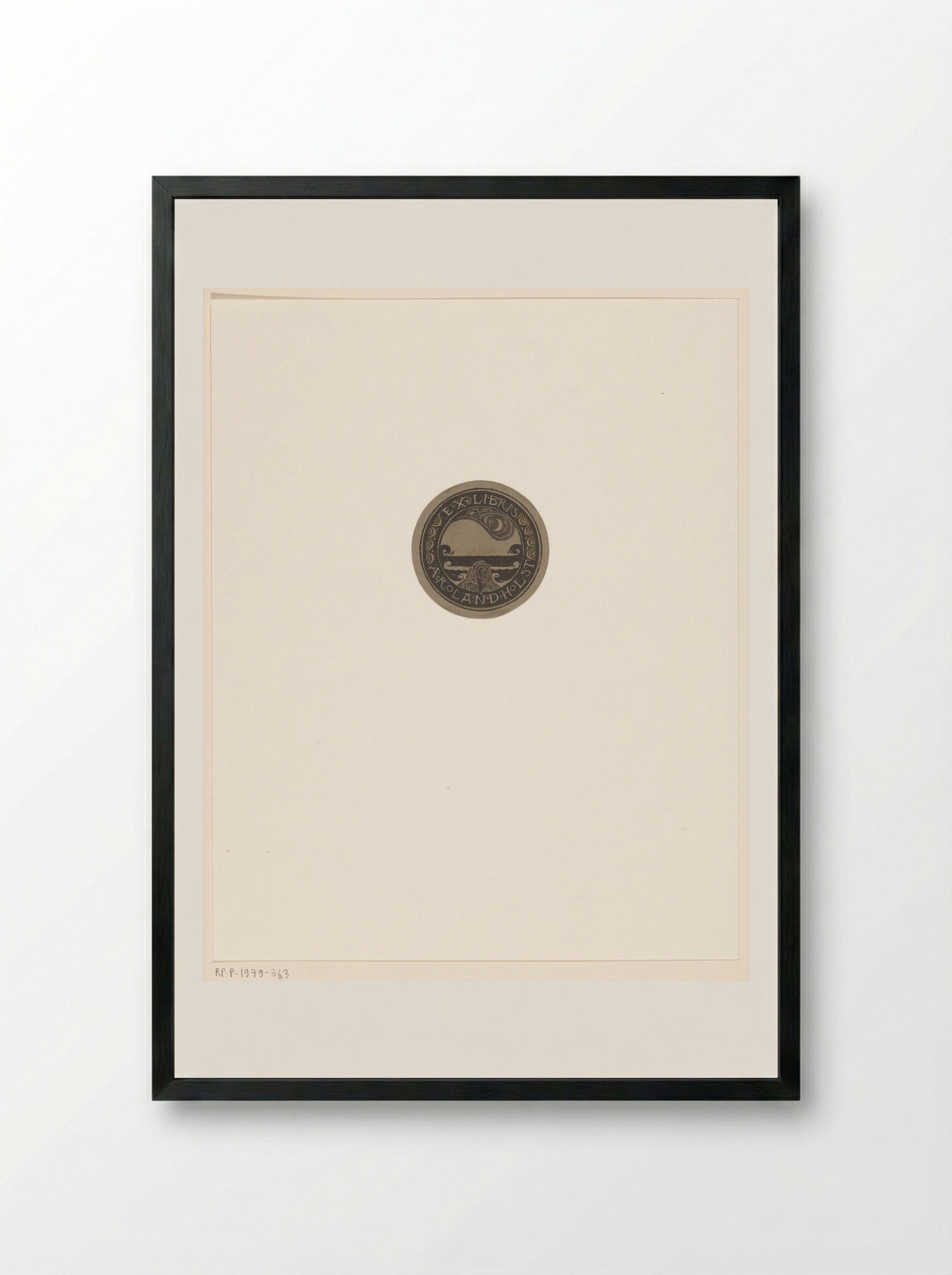 Ex libris van Adriaan Roland Holst - Richard Nicolaüs Roland Holst - Framed Print Black