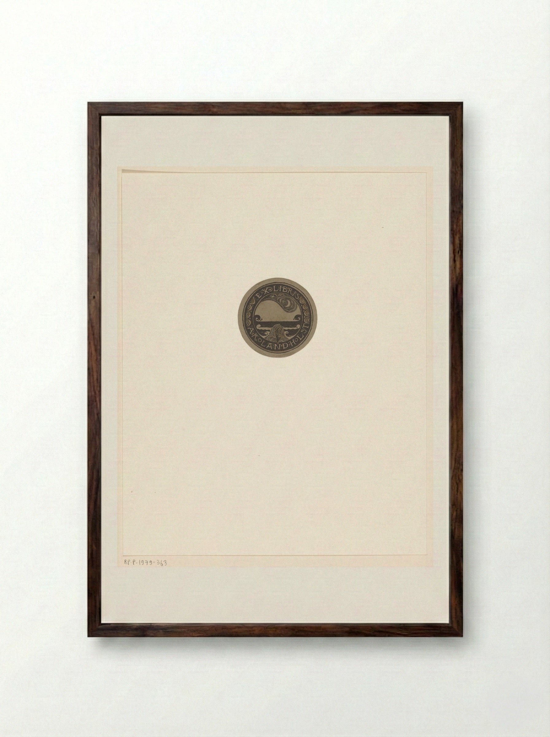 Ex libris van Adriaan Roland Holst - Richard Nicolaüs Roland Holst - Framed Print Dark Wood