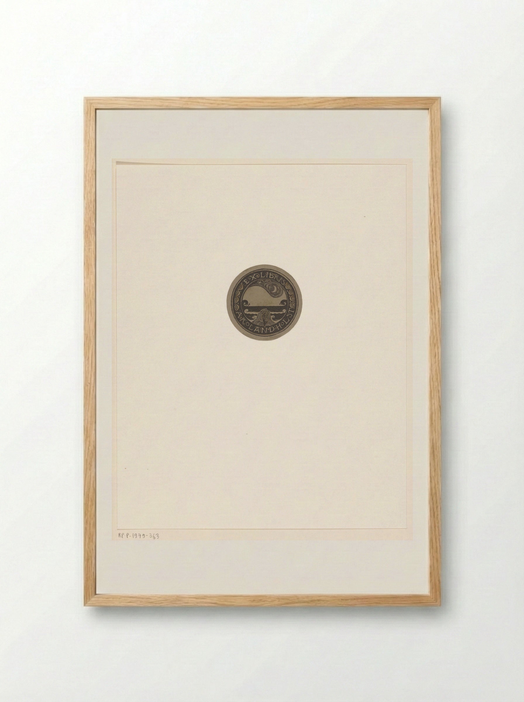 Ex libris van Adriaan Roland Holst - Richard Nicolaüs Roland Holst - Framed Print Wood