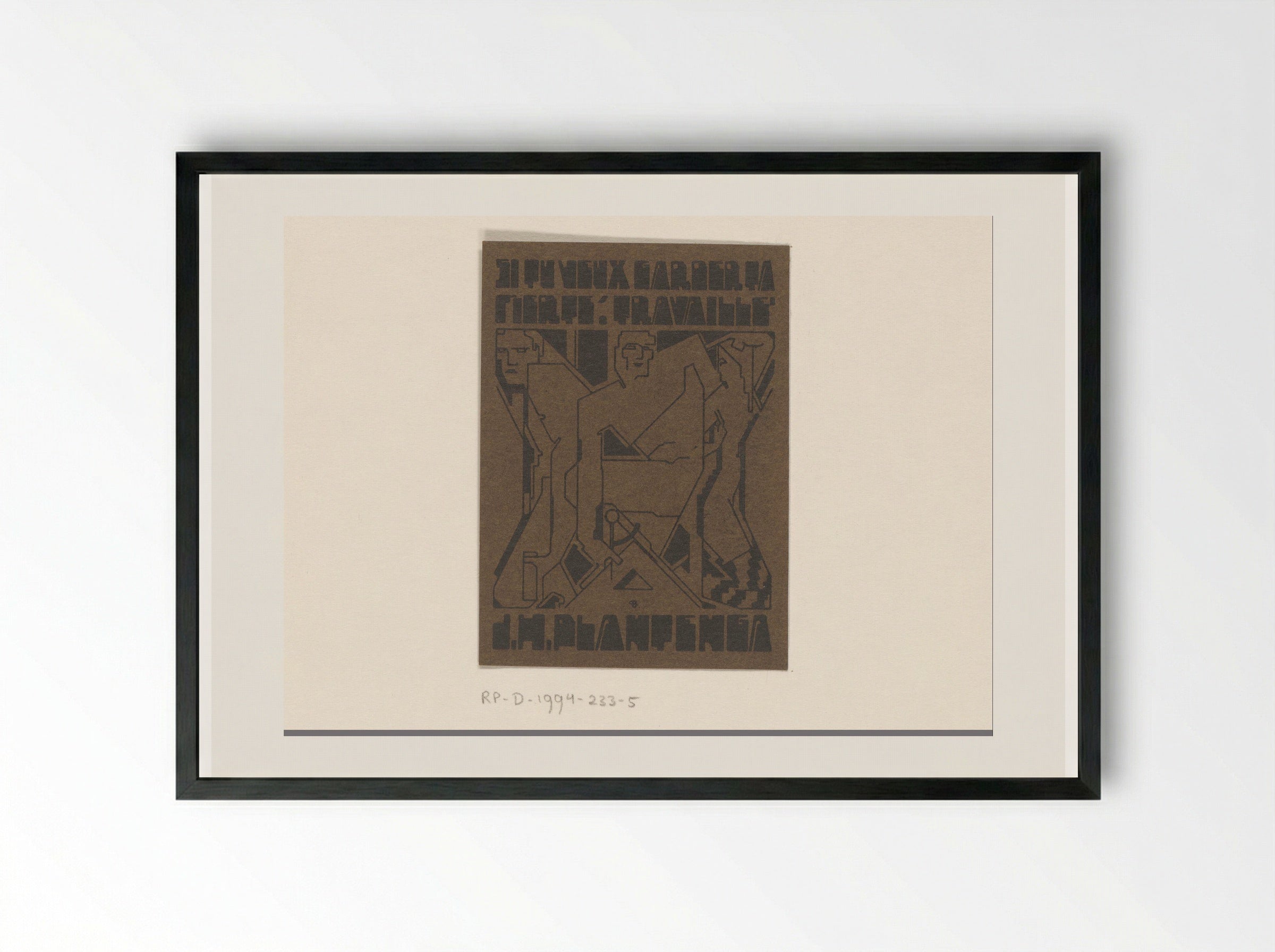 Ex libris van J.H. Plantenga - Reijer Stolk - Framed Print Black