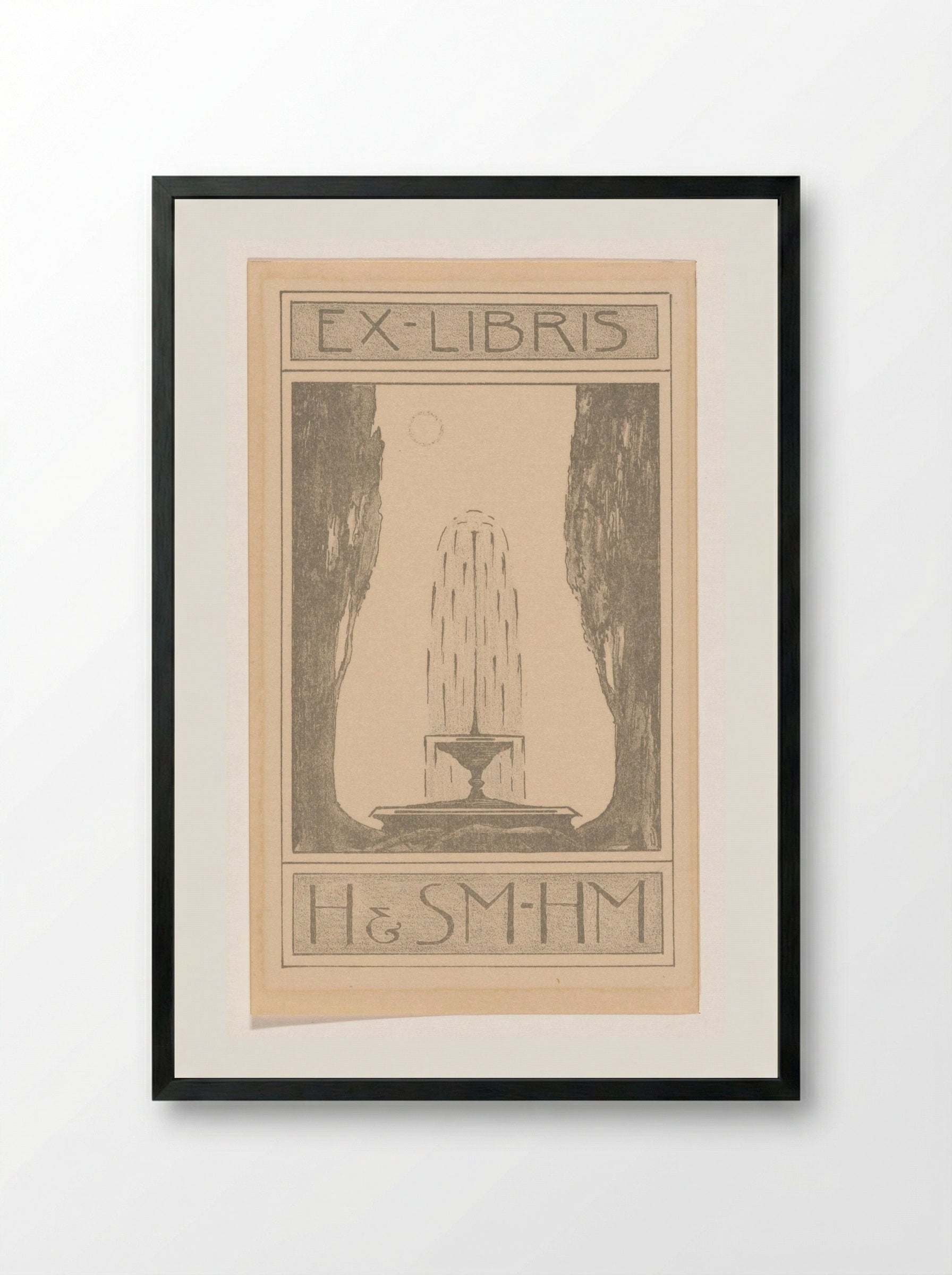 Ex libris van MM - Simon Moulijn - Framed Print Black
