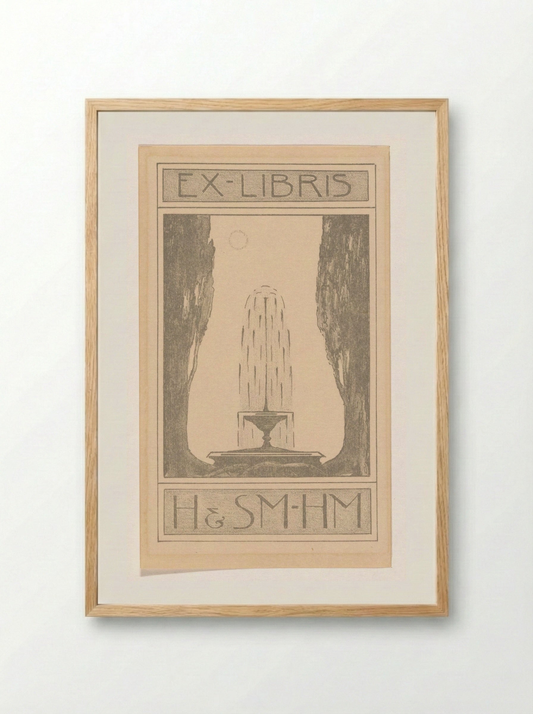 Ex libris van MM - Simon Moulijn - Framed Print Wood