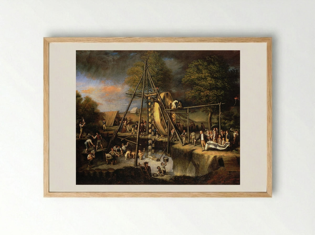 Exhumation of the Mastodon - Charles Willson Peale - Framed Print Wood