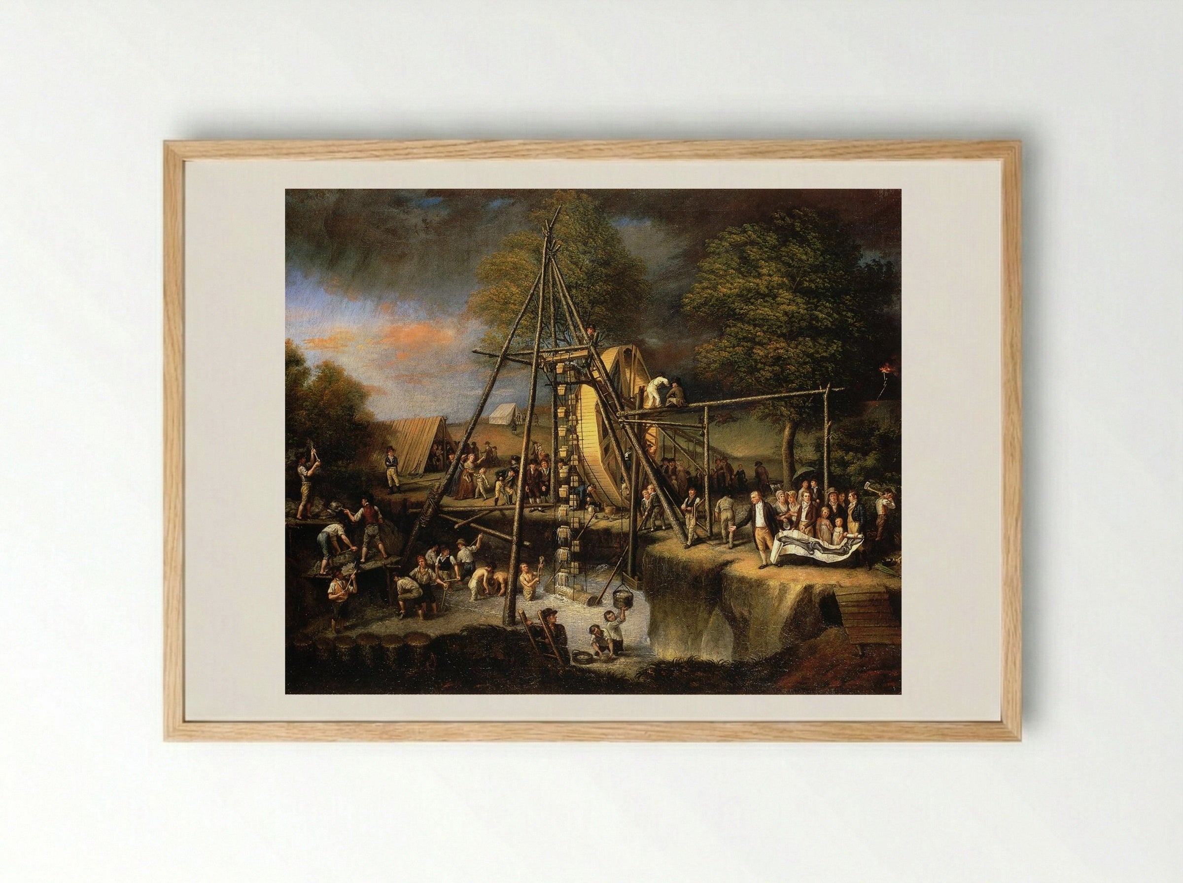 Exhumation of the Mastodon - Charles Willson Peale - Framed Print Wood
