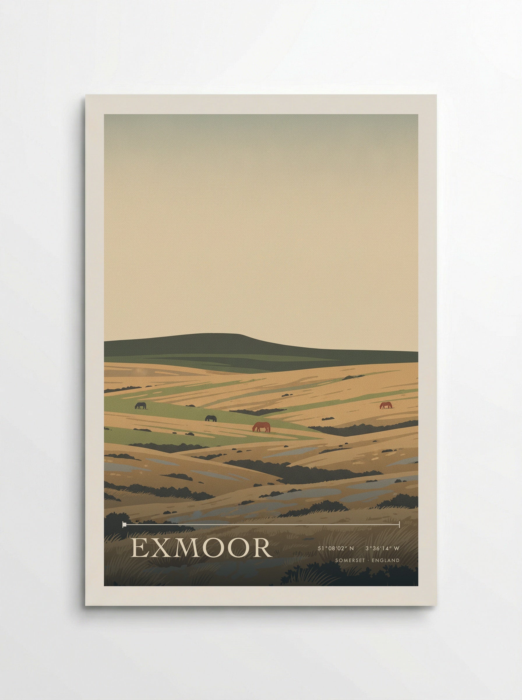 Exmoor Somerset England Travel Poster - Poster