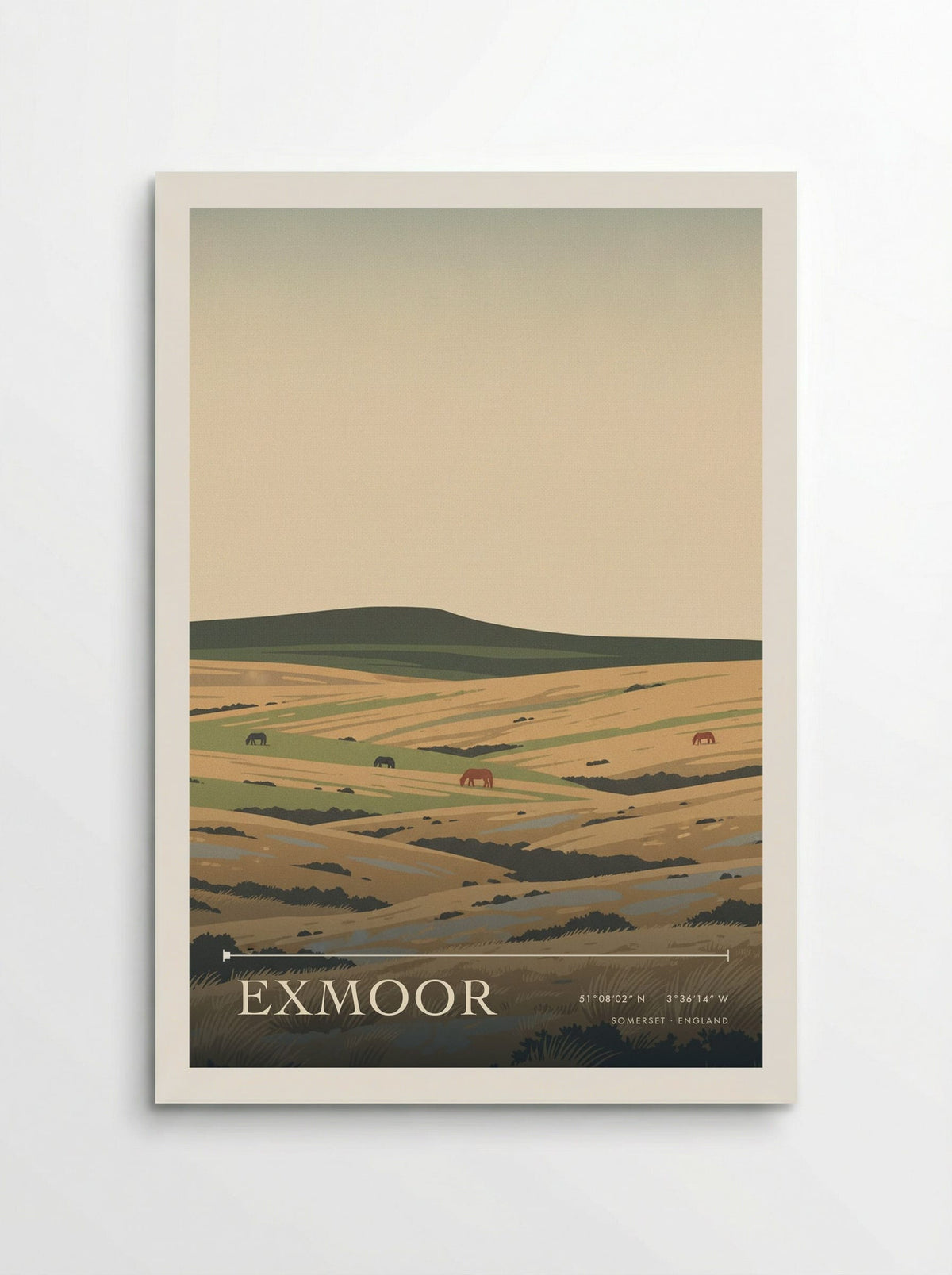 Exmoor Somerset England Travel Poster - Poster