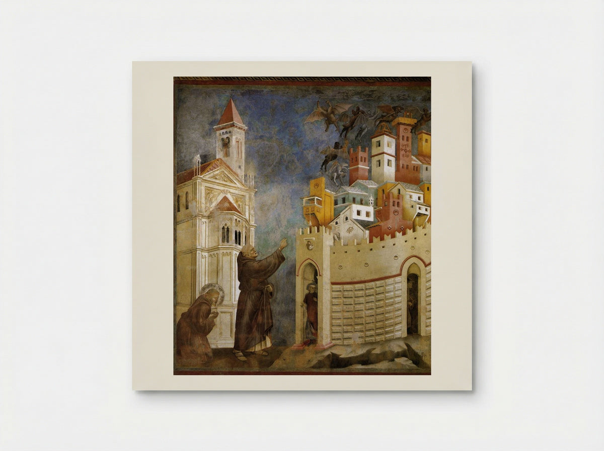 Exorcism of the Demons at Arezzo - Giotto di Bondone - Poster