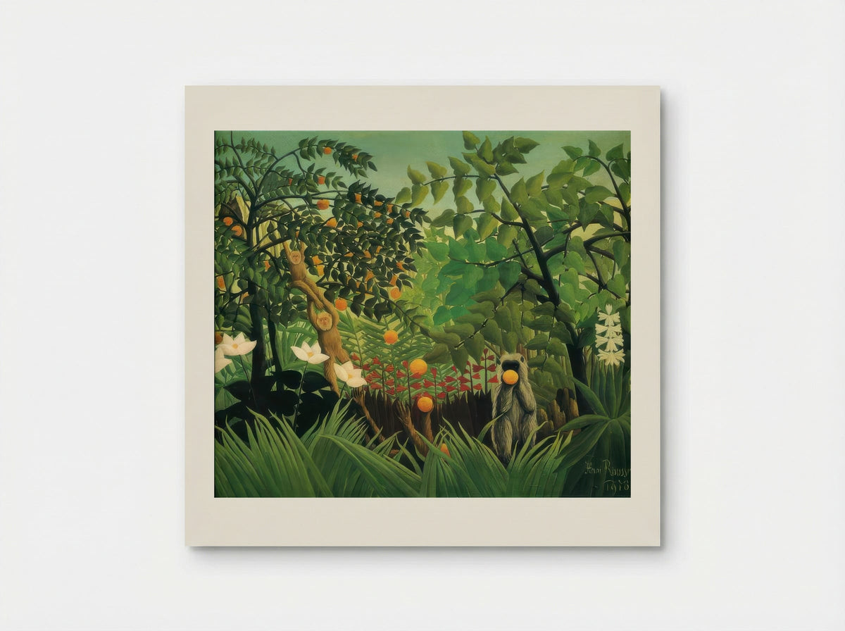Exotic Landscape by Henri Rousseau – Naïve Art Tropical Fantasy Print - Poster