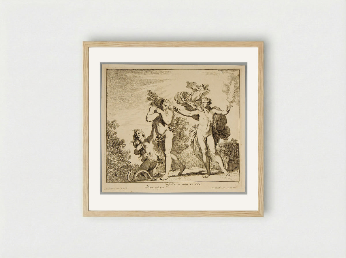 Expulsion from Paradise - Gérard de Lairesse - Framed Print Wood