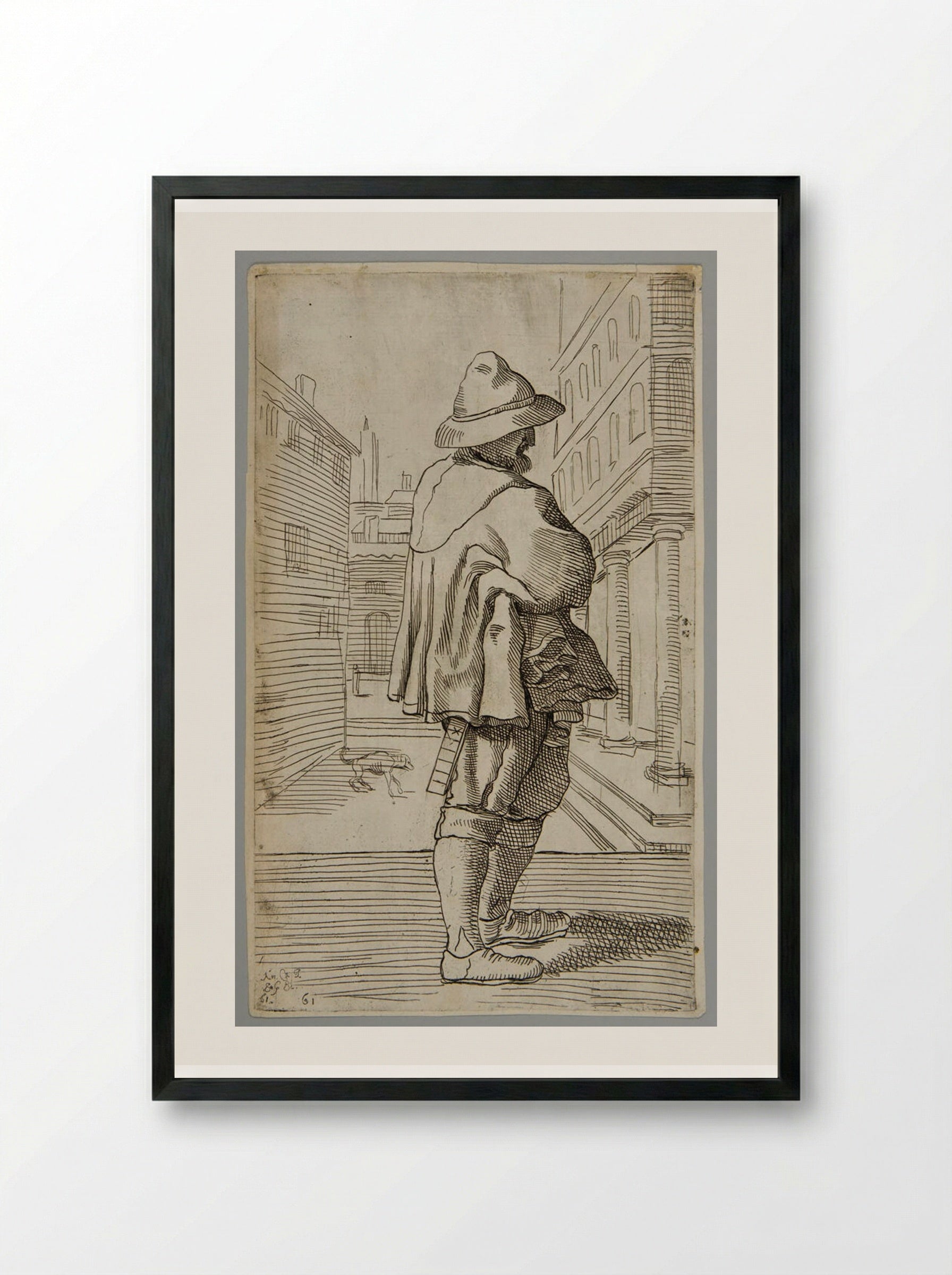 Extraordinary Merchant!, plate 6 - Simon Guillain - Framed Print Black