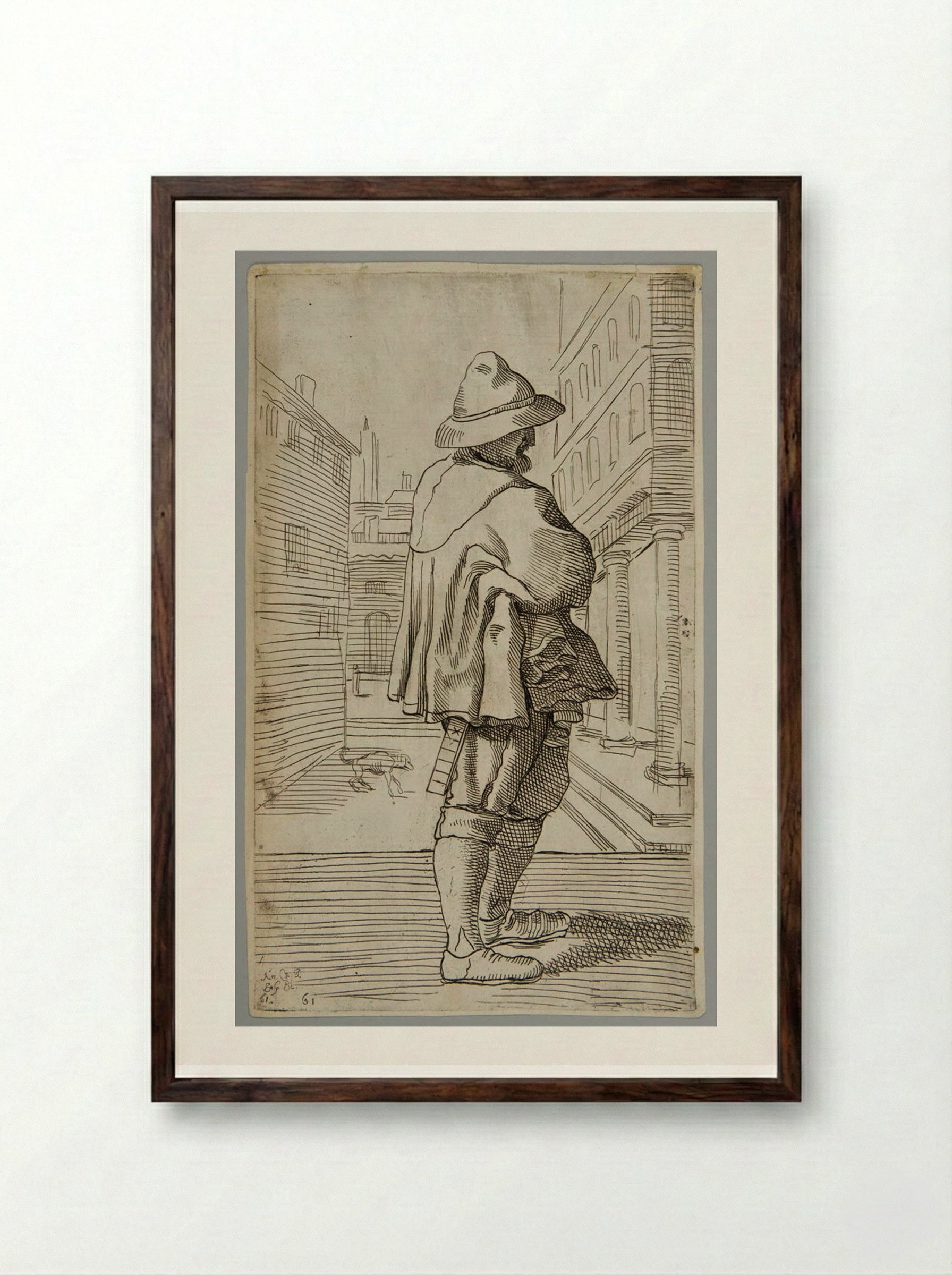 Extraordinary Merchant!, plate 6 - Simon Guillain - Framed Print Dark Wood