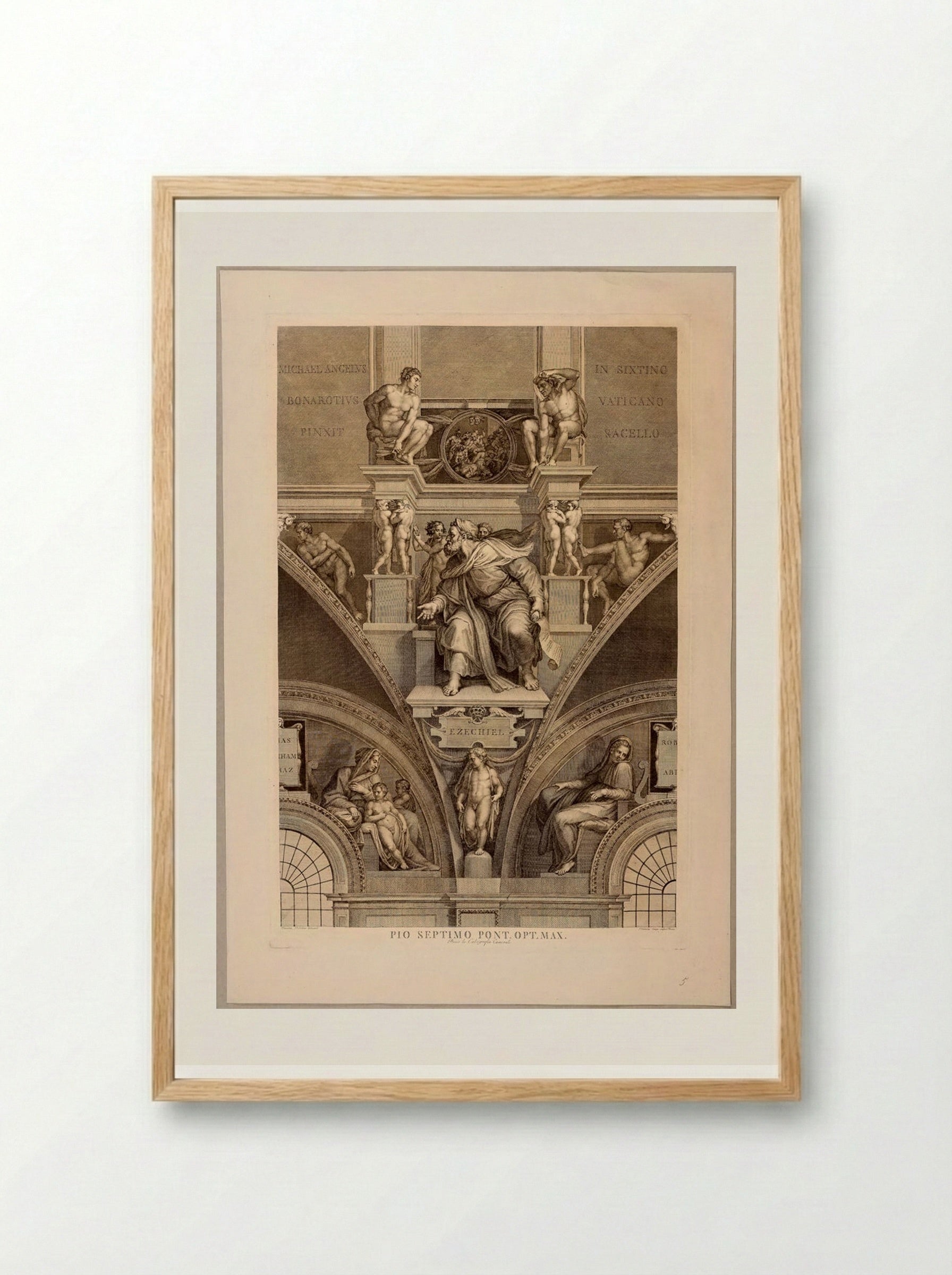Ezekiel (After Michelangelo) - Domenico Cunego - Framed Print Wood