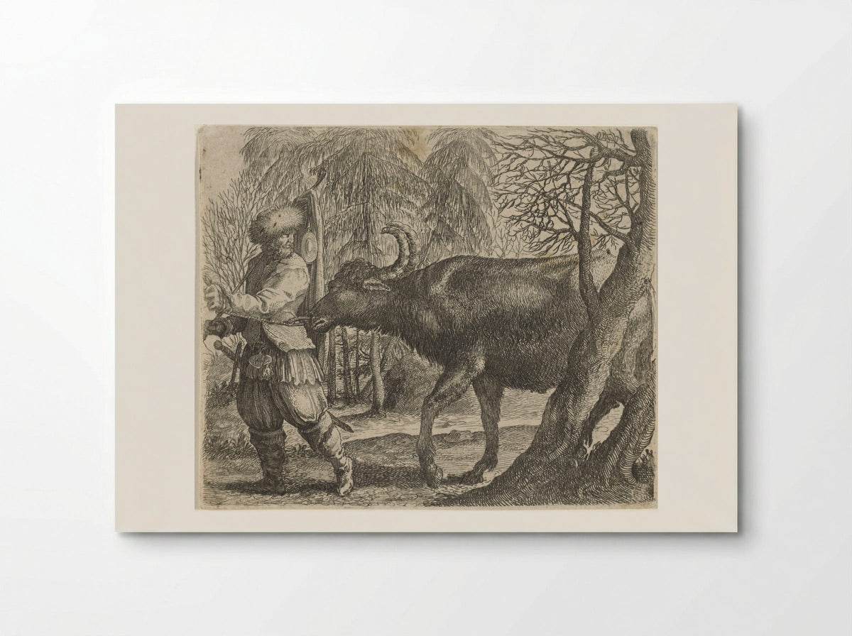 Fabel van de buffel en de boer - Aegidius Sadeler (II) - Poster