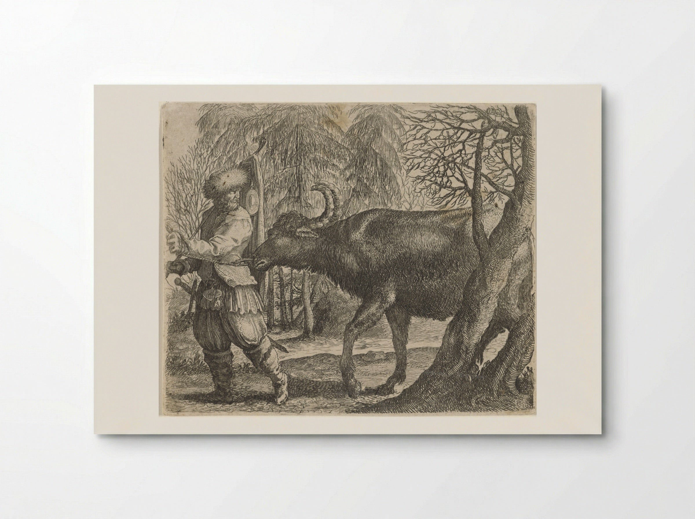 Fabel van de buffel en de boer - Aegidius Sadeler (II) - Poster