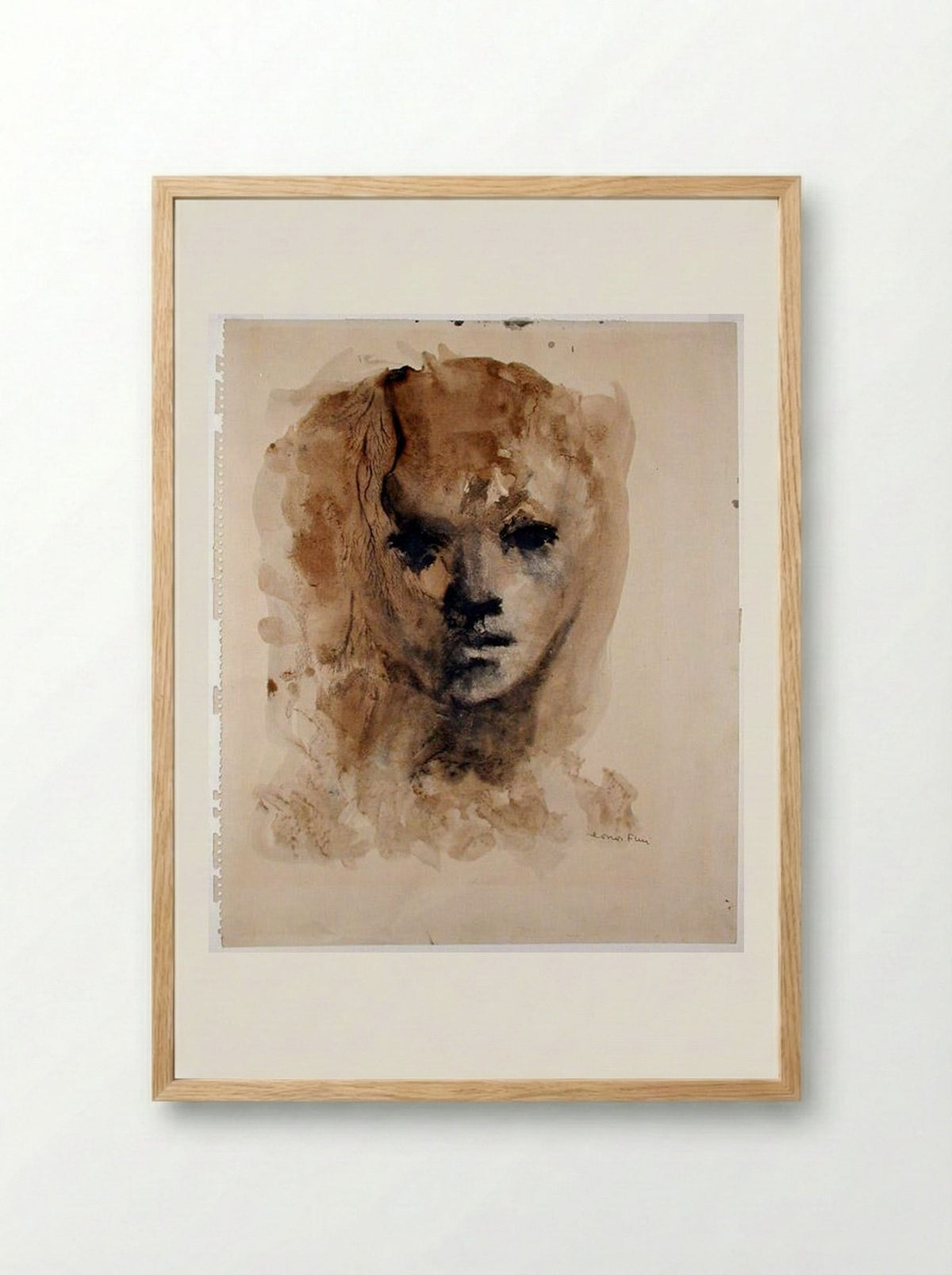 Face (Leonor Fini) - Leonor Fini - Framed Print Wood
