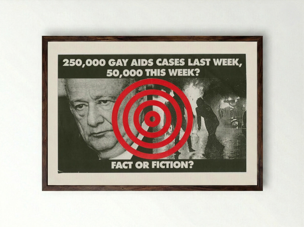 Fact or Fiction - Avram Finkelstein - Framed Print Dark Wood