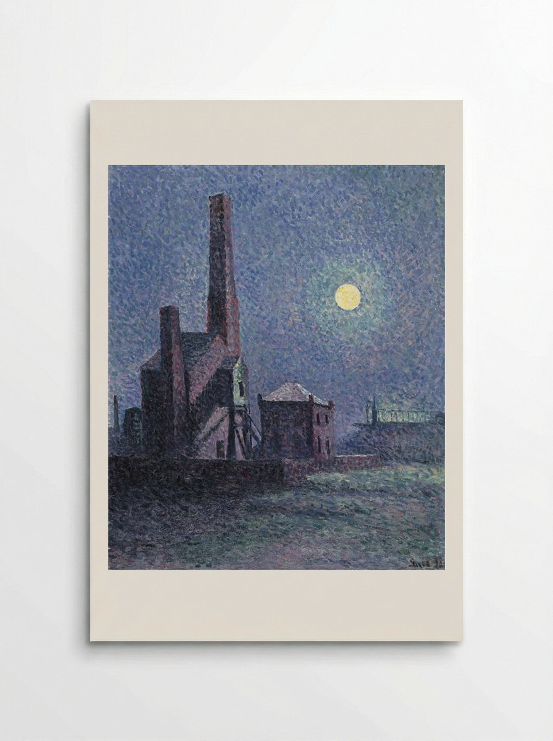 Factory in the Moonlight - Maximilien Luce - Poster