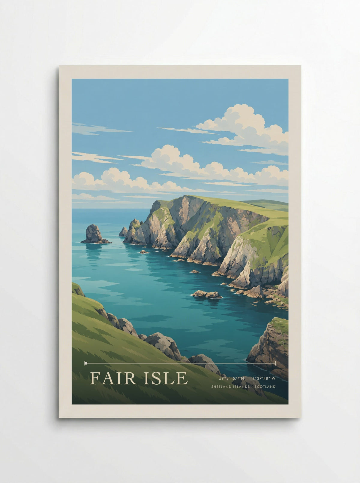 Fair Isle, Shetland Islands | Travel Poster - Poster