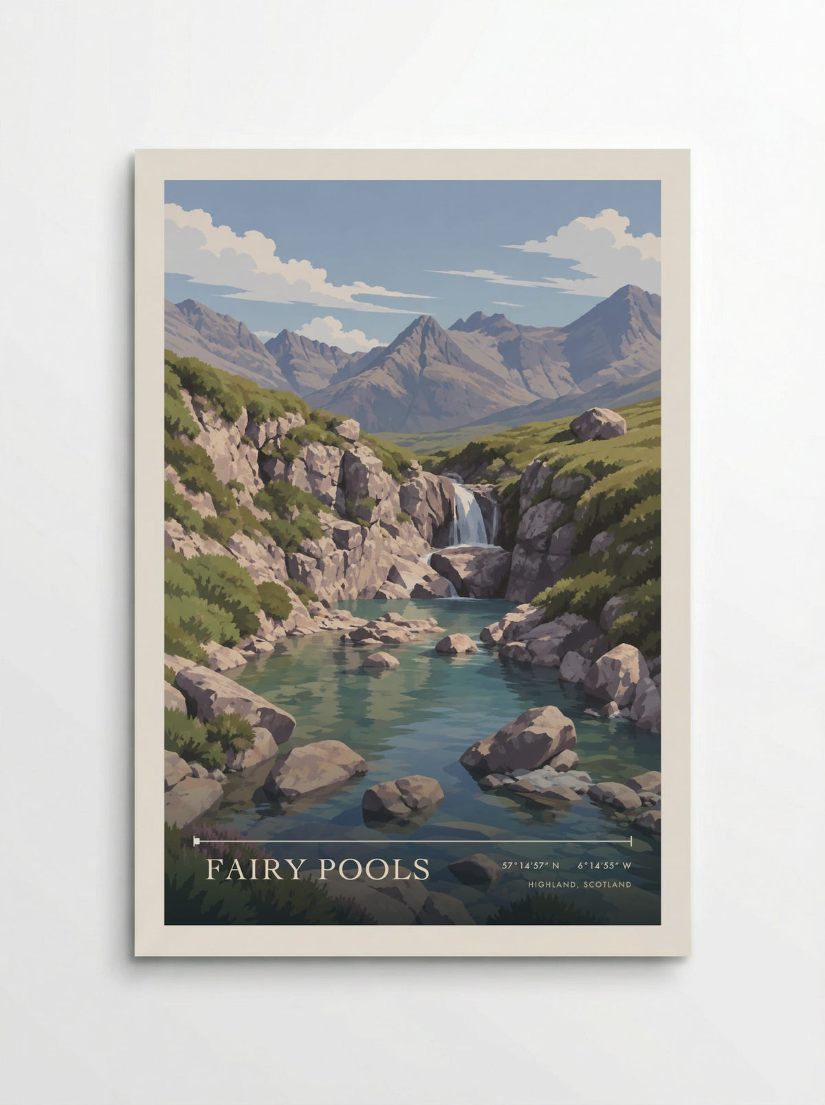Fairy Pools, Highland, Scotland | Travel Poster - Poster