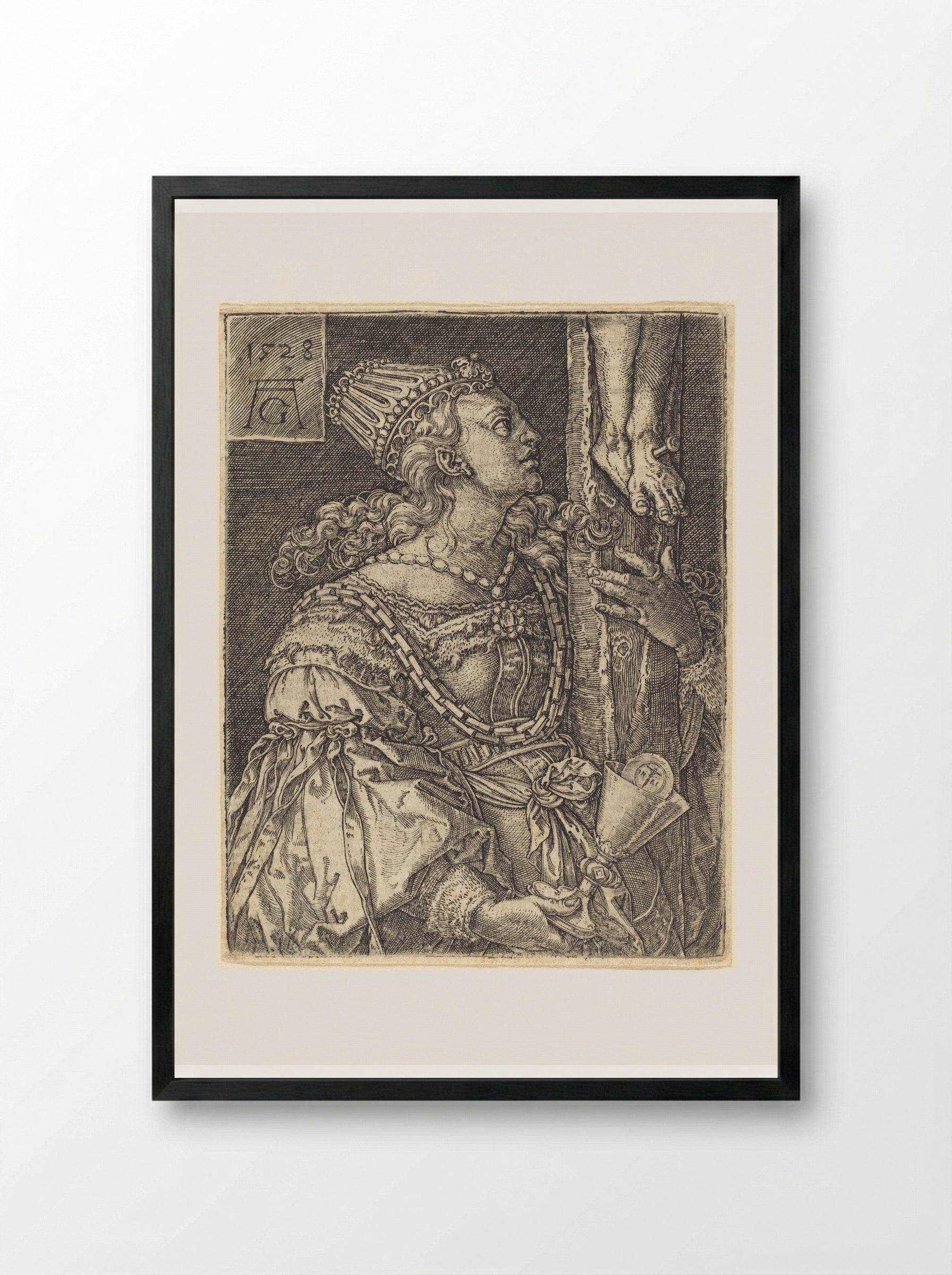 Faith - Heinrich Aldegrever - Framed Print Black