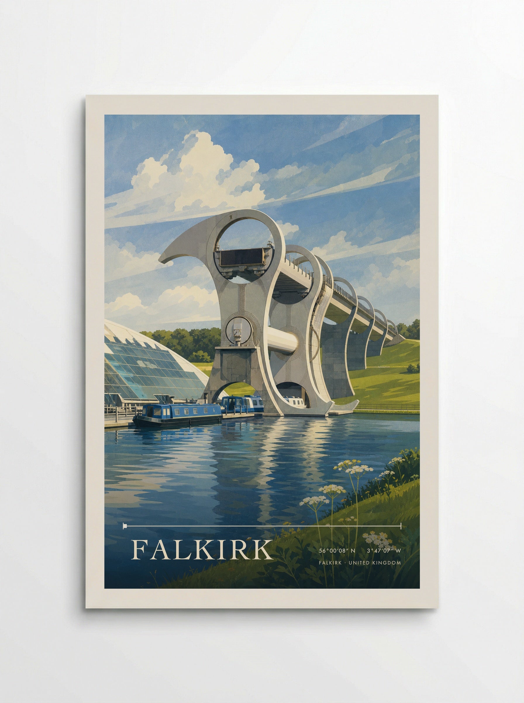 Falkirk United Kingdom Travel Poster - Poster