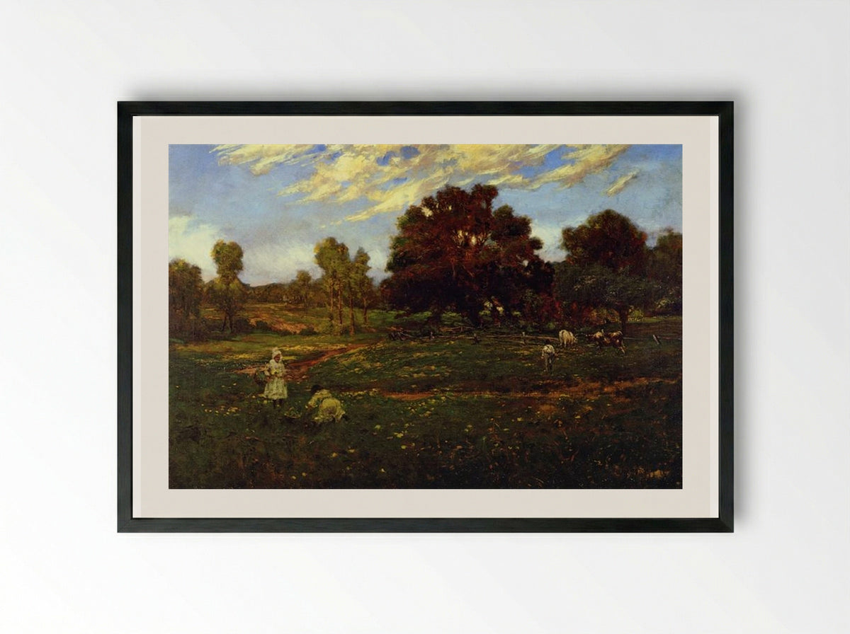 Fall Scene near Sisterdale - Robert Julian Onderdonk - Framed Print Black
