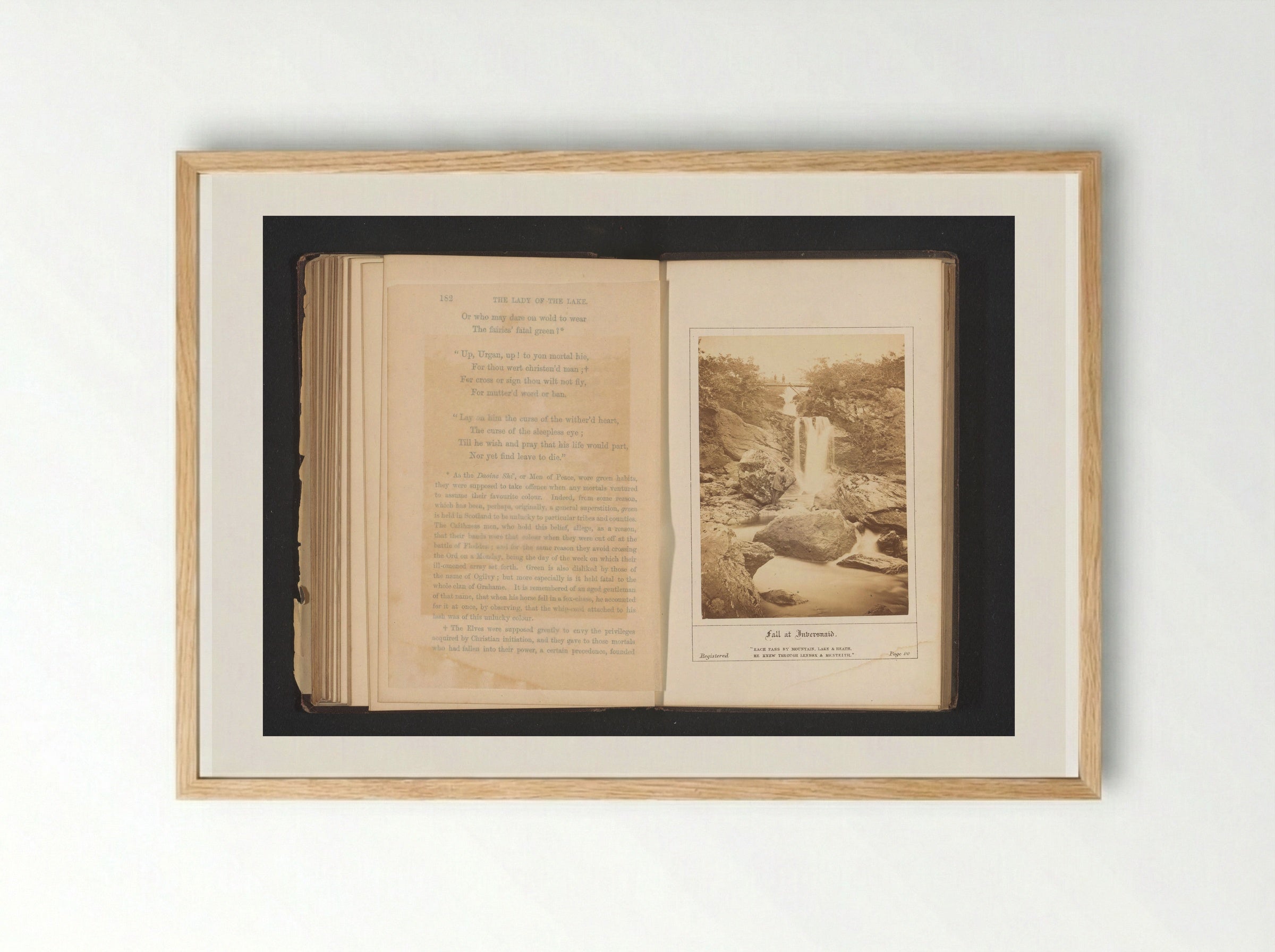 Fall at Inversnaid - George Washington Wilson - Framed Print Wood