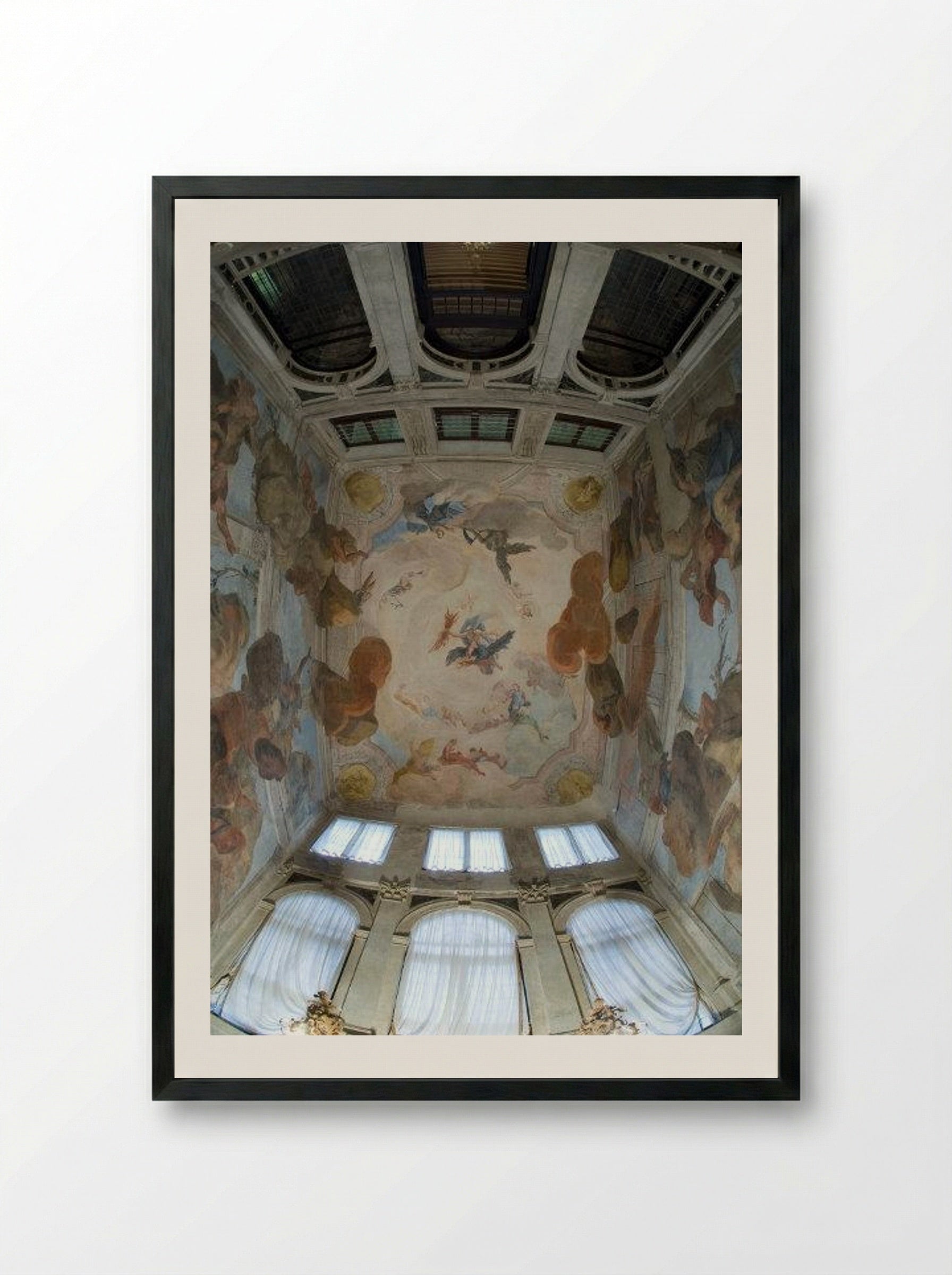 Fall of the Giants - Pietro Longhi - Framed Print Black