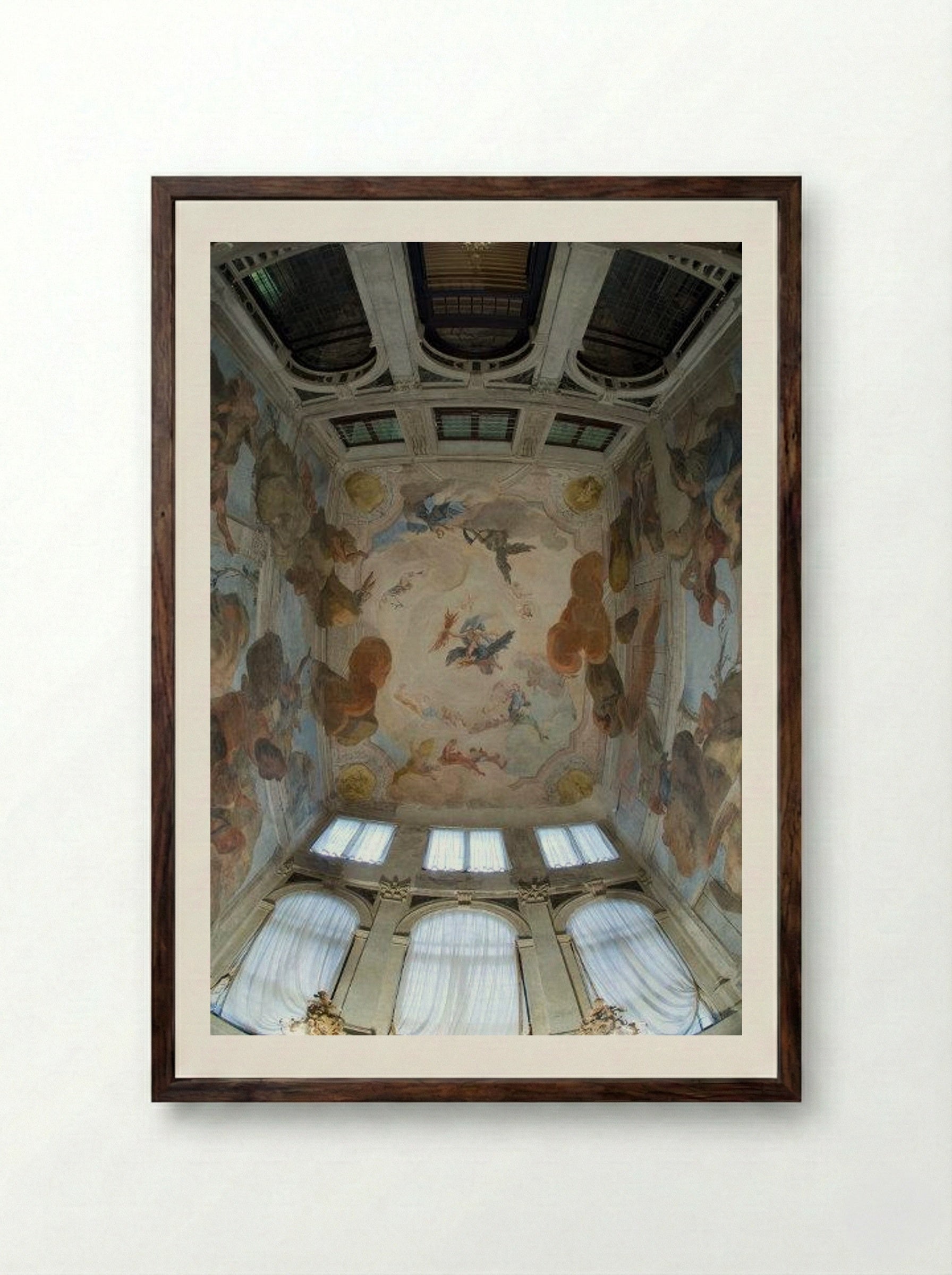 Fall of the Giants - Pietro Longhi - Framed Print Dark Wood