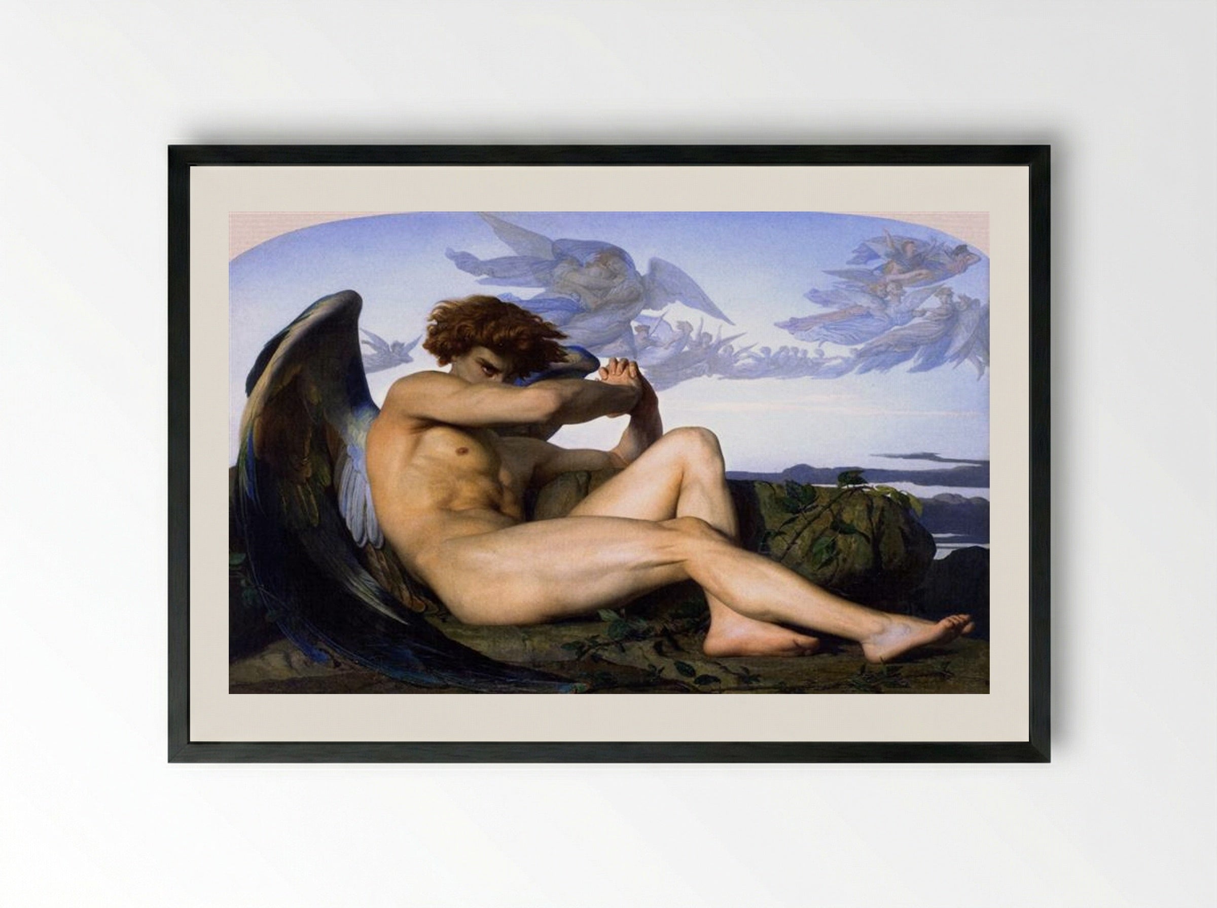 Fallen Angel - Alexandre Cabanel - Framed Print Black