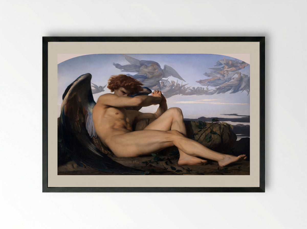 Fallen Angel - Alexandre Cabanel - Framed Print Black