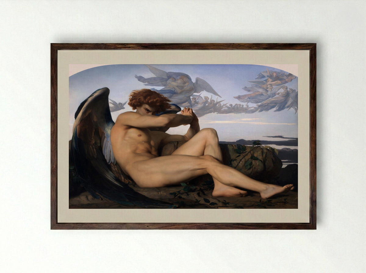Fallen Angel - Alexandre Cabanel - Framed Print Dark Wood