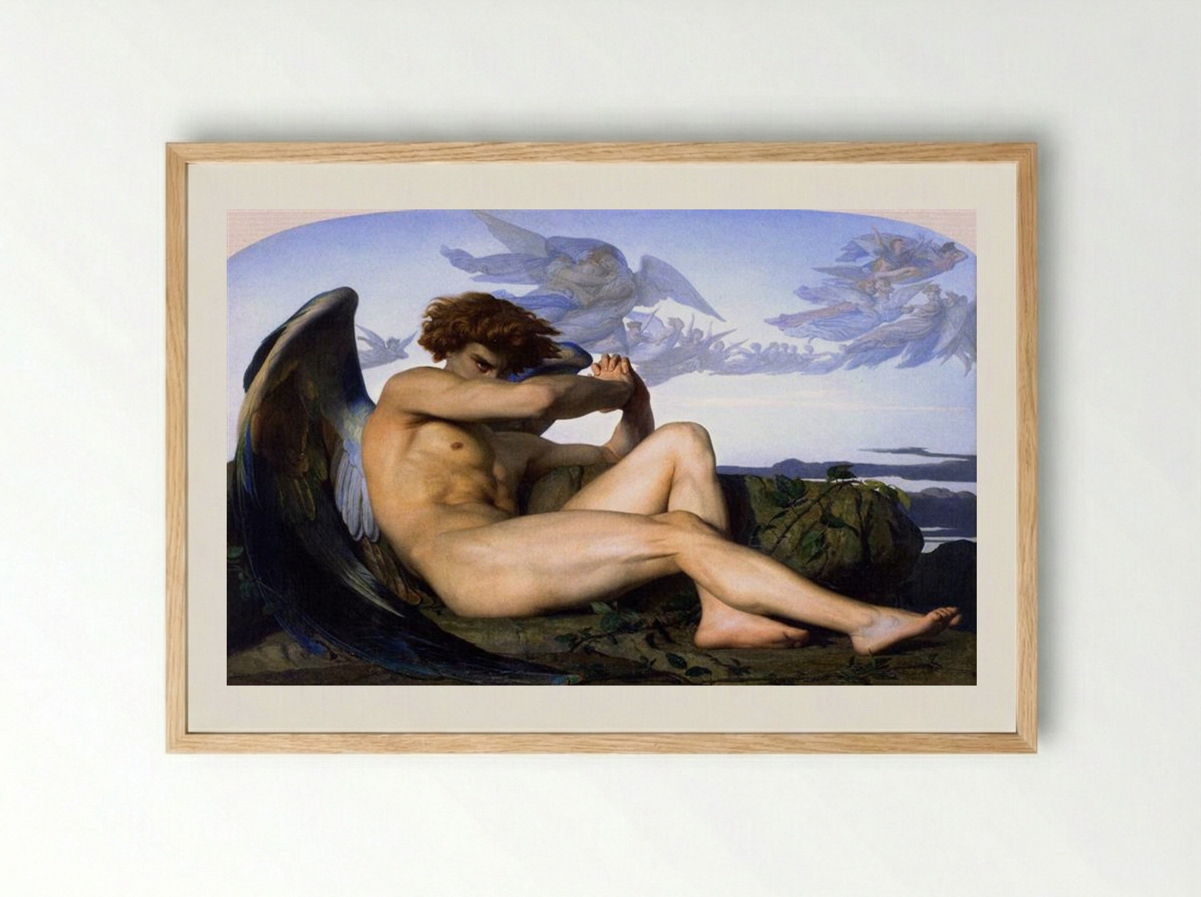 Fallen Angel - Alexandre Cabanel - Framed Print Wood