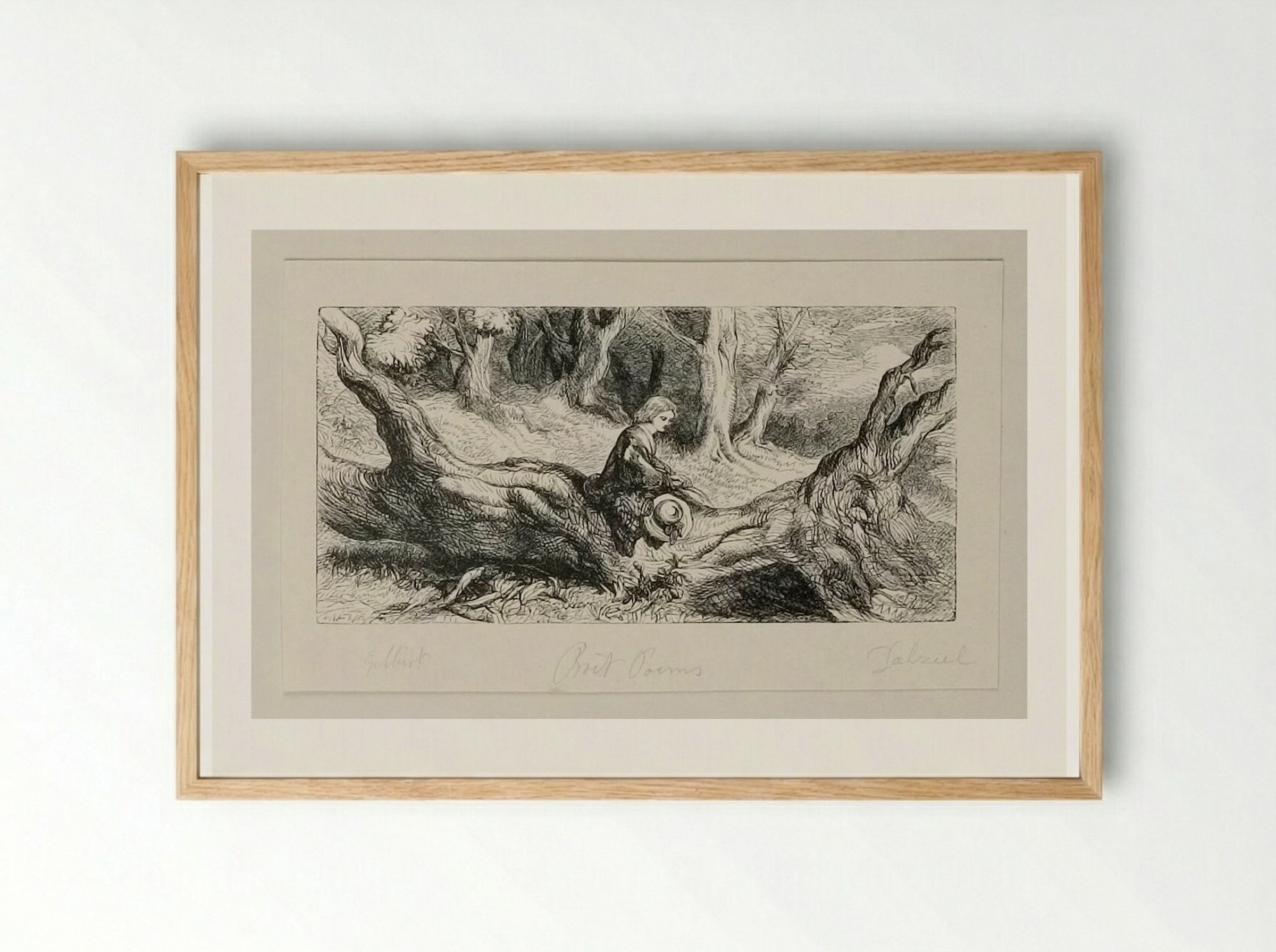 Fallen Tree - Edward Dalziel - Framed Print Wood