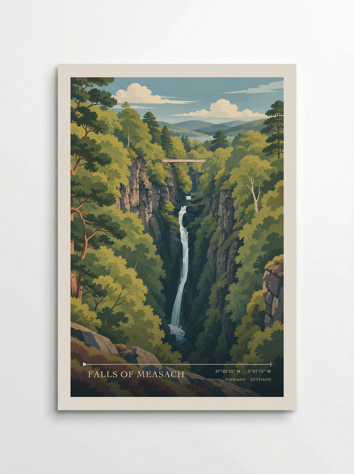 Falls of Measach, Highland | Travel Poster - Poster