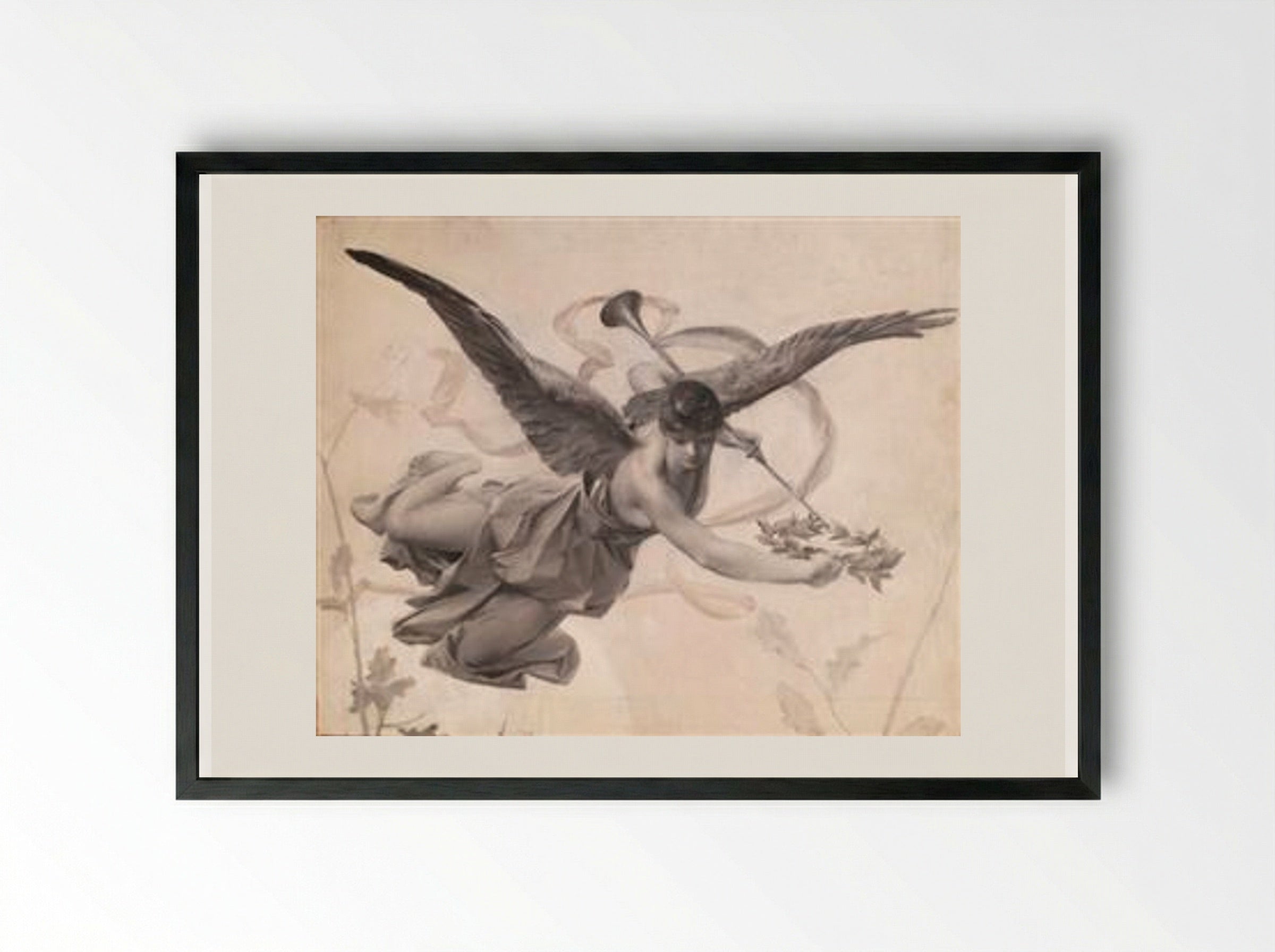 Fame - Luc-Olivier Merson - Framed Print Black