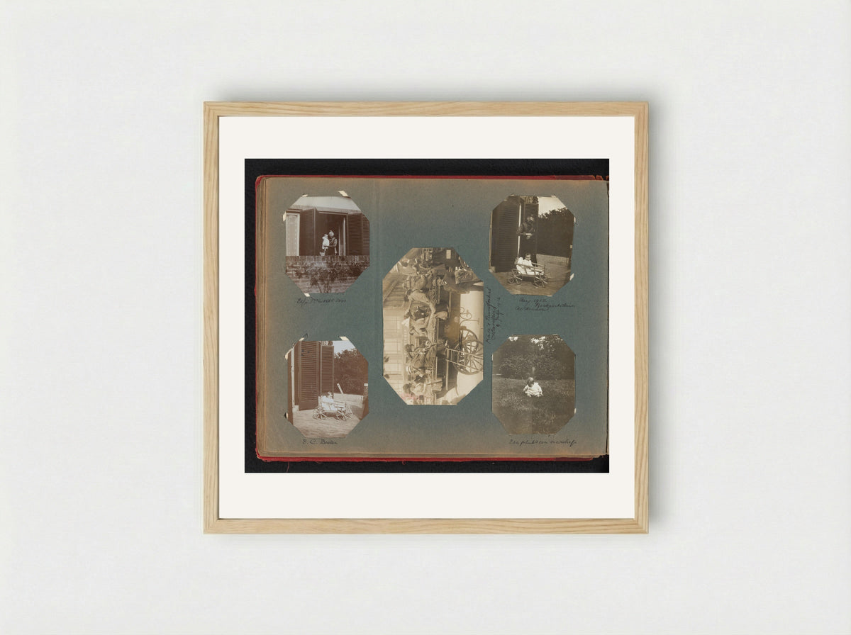 Family Album Page with Eva Boelen - Charlotte Alida Boelen-Matthes - Framed Print Wood