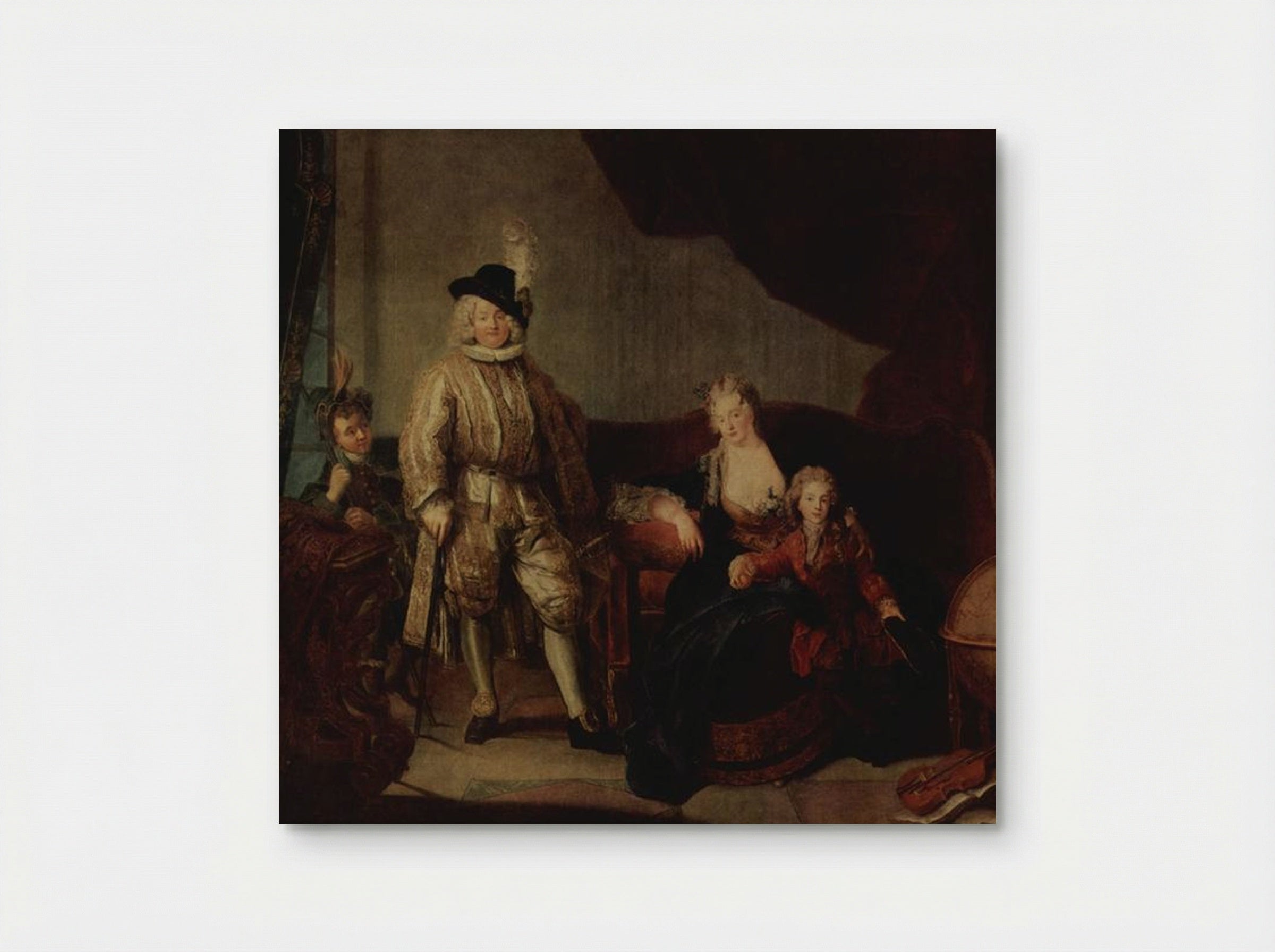 Family Portrait of Baron von Erlach - Antoine Pesne - Poster