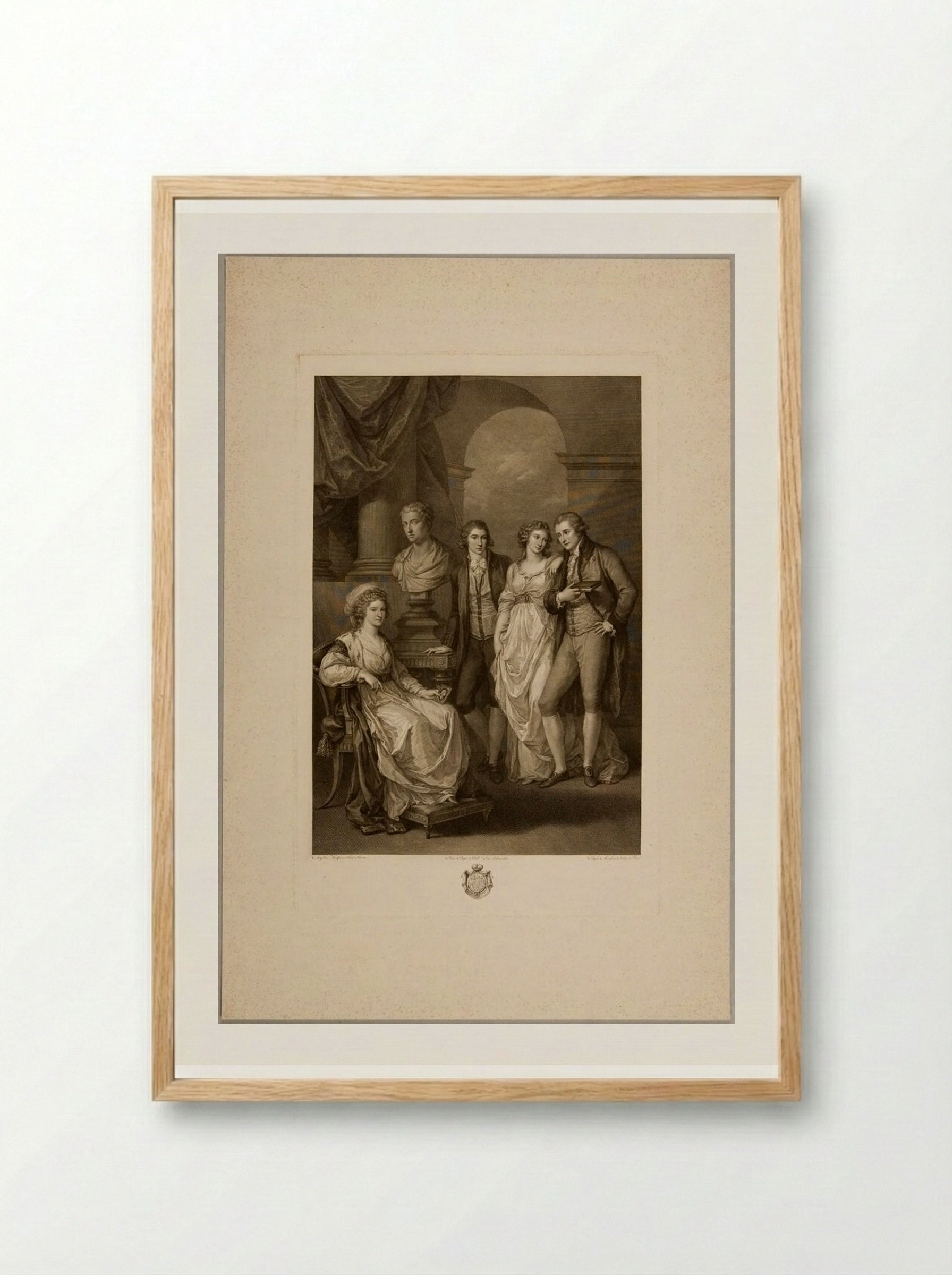 Family of Princess Bariatinski - Raphael Morghen - Framed Print Wood
