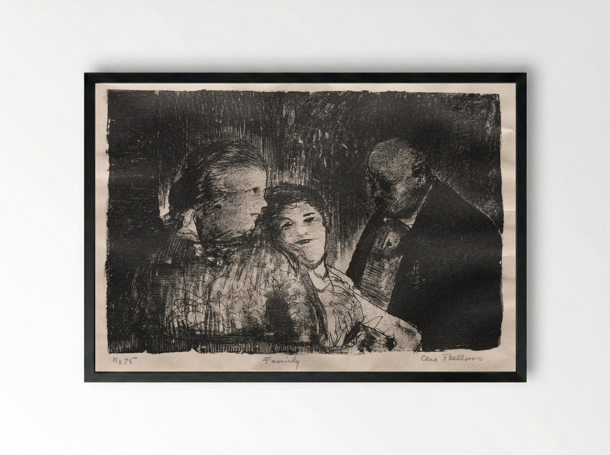 Family - George Bellows - Framed Print Black
