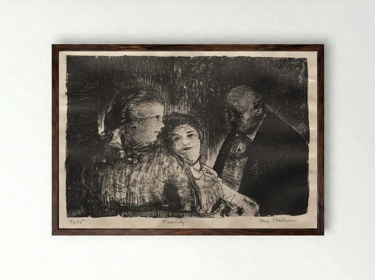 Family - George Bellows - Framed Print Dark Wood