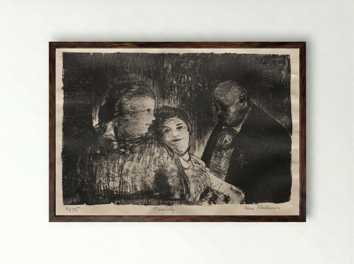 Family - George Bellows - Framed Print Dark Wood