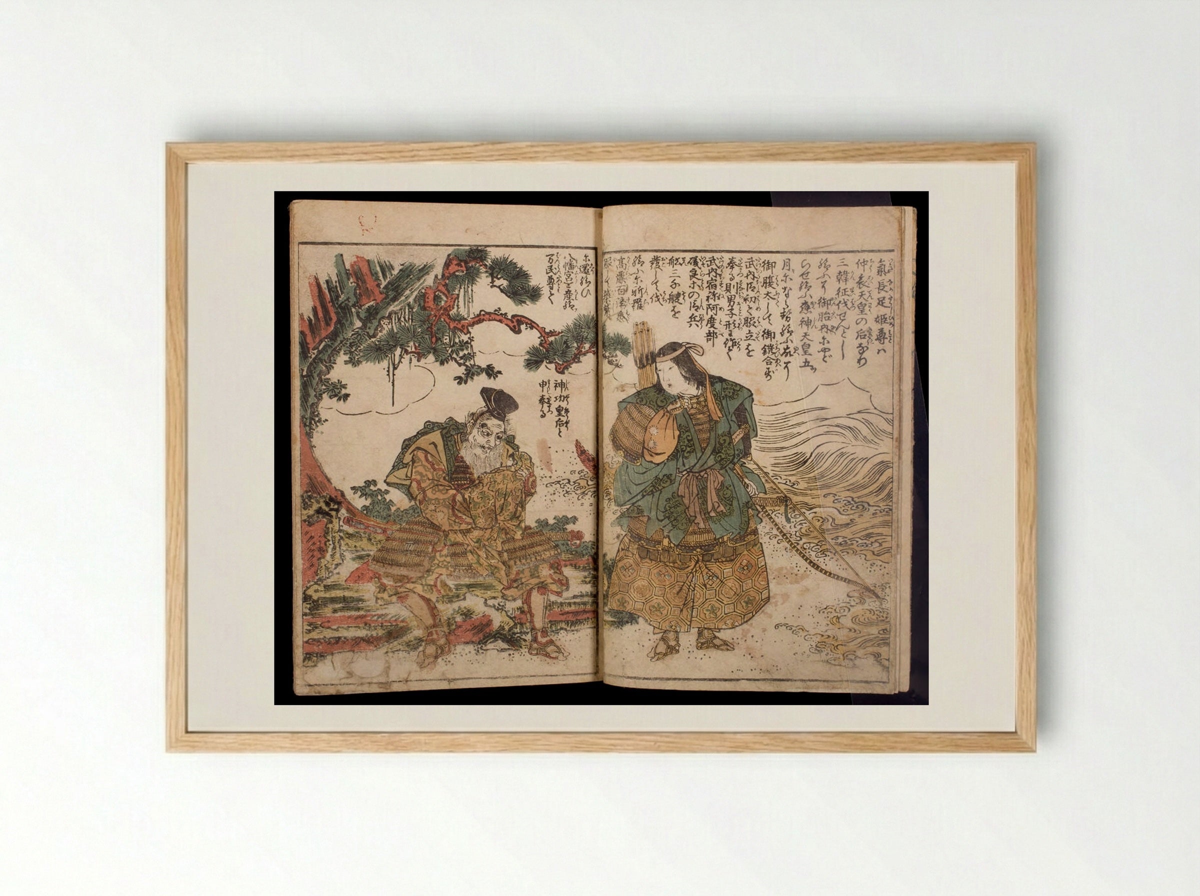 Famous Historical Warriors in Action - Torii Kiyonaga - Framed Print Wood