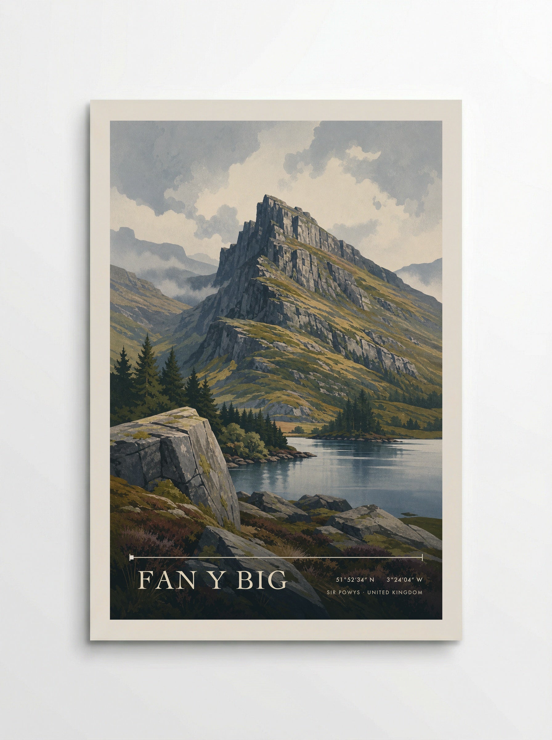 Fan y Big Sir Powys United Kingdom Travel Poster - Poster