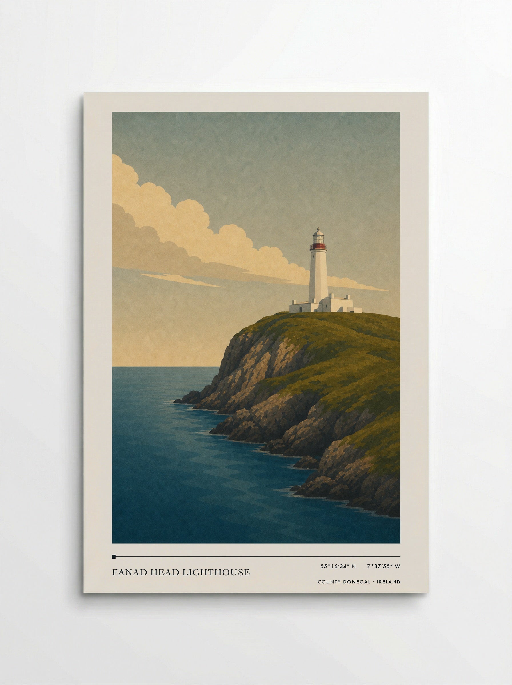 Fanad Head Lighthouse Travel Poster Artwork - Poster