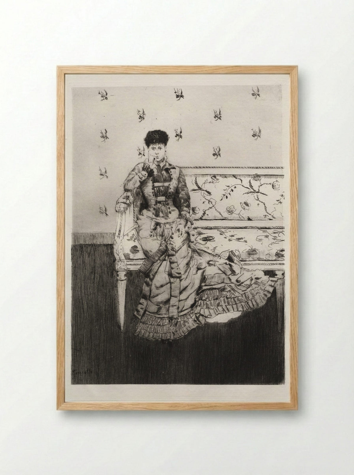 Fancy - Norbert Goeneutte - Framed Print Wood