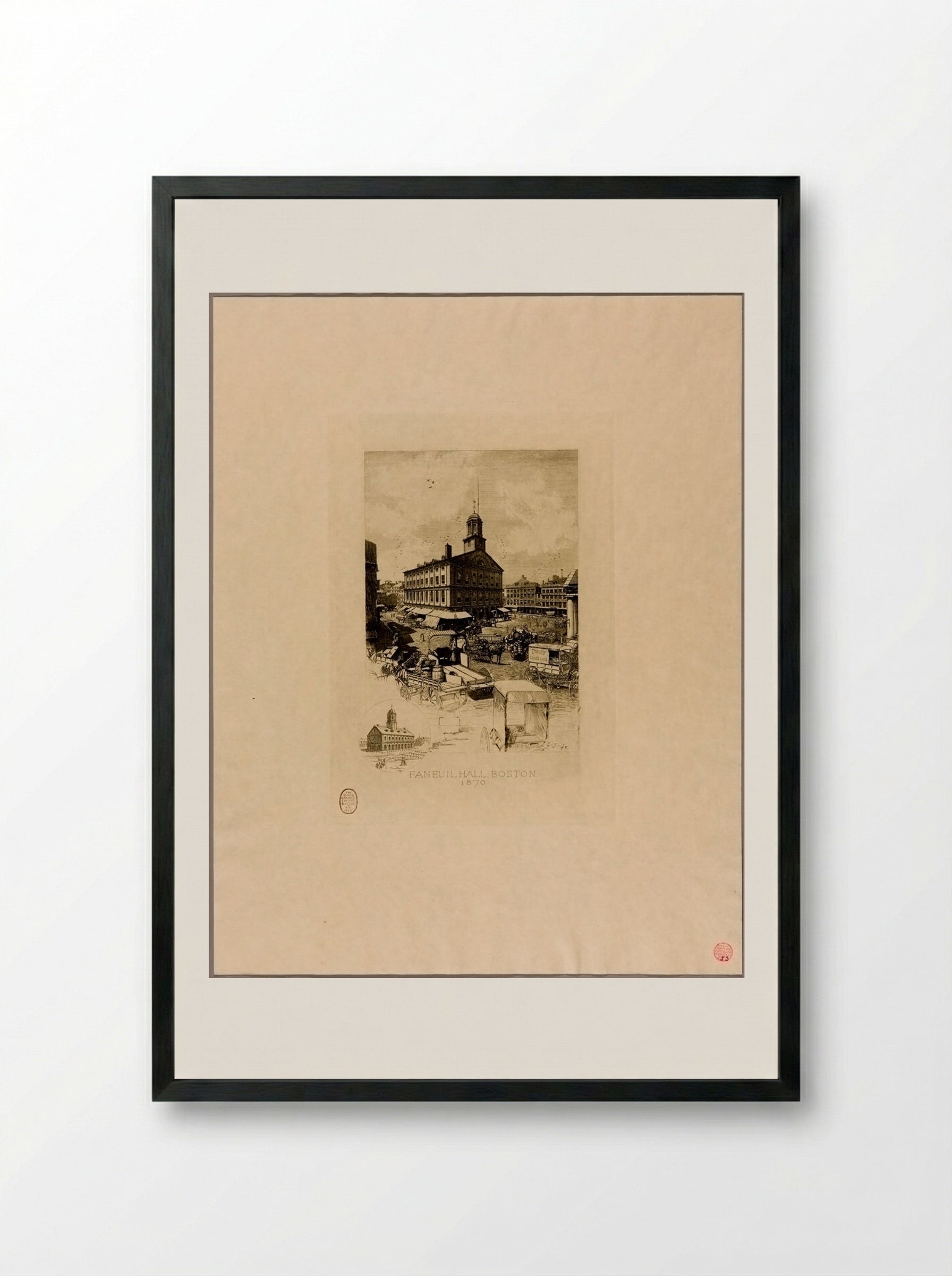 Faneuil Hall, Boston - Sidney L. Smith - Framed Print Black
