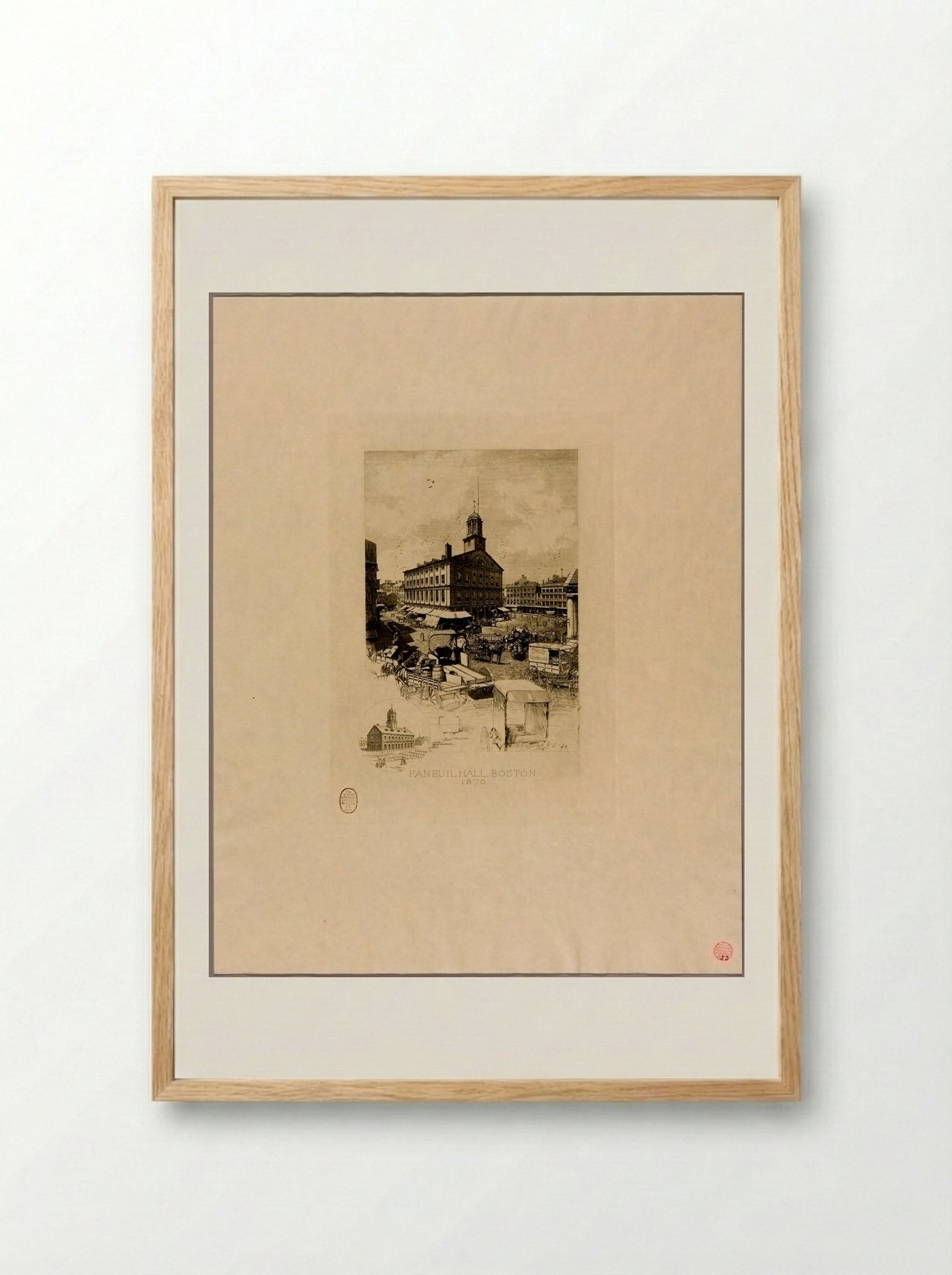 Faneuil Hall, Boston - Sidney L. Smith - Framed Print Wood