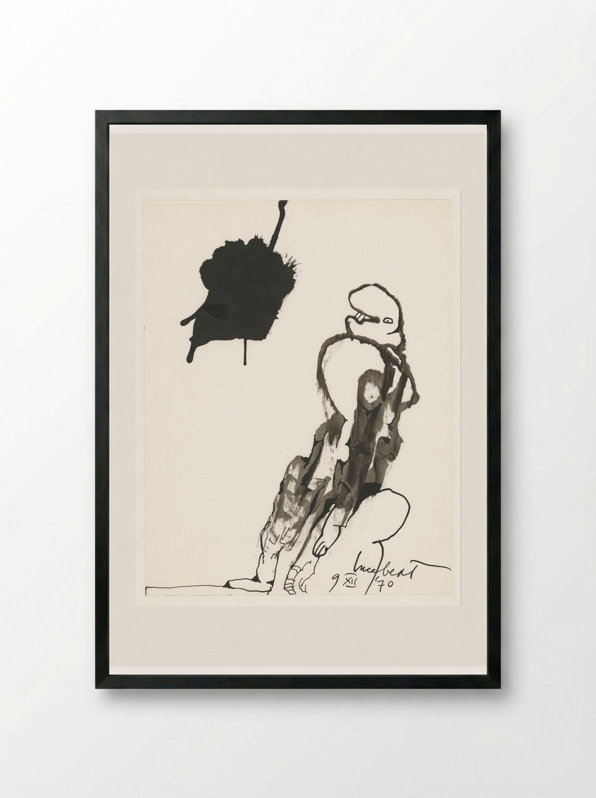 Fantasiefiguur met muizenstaart - Lucebert - Framed Print Black